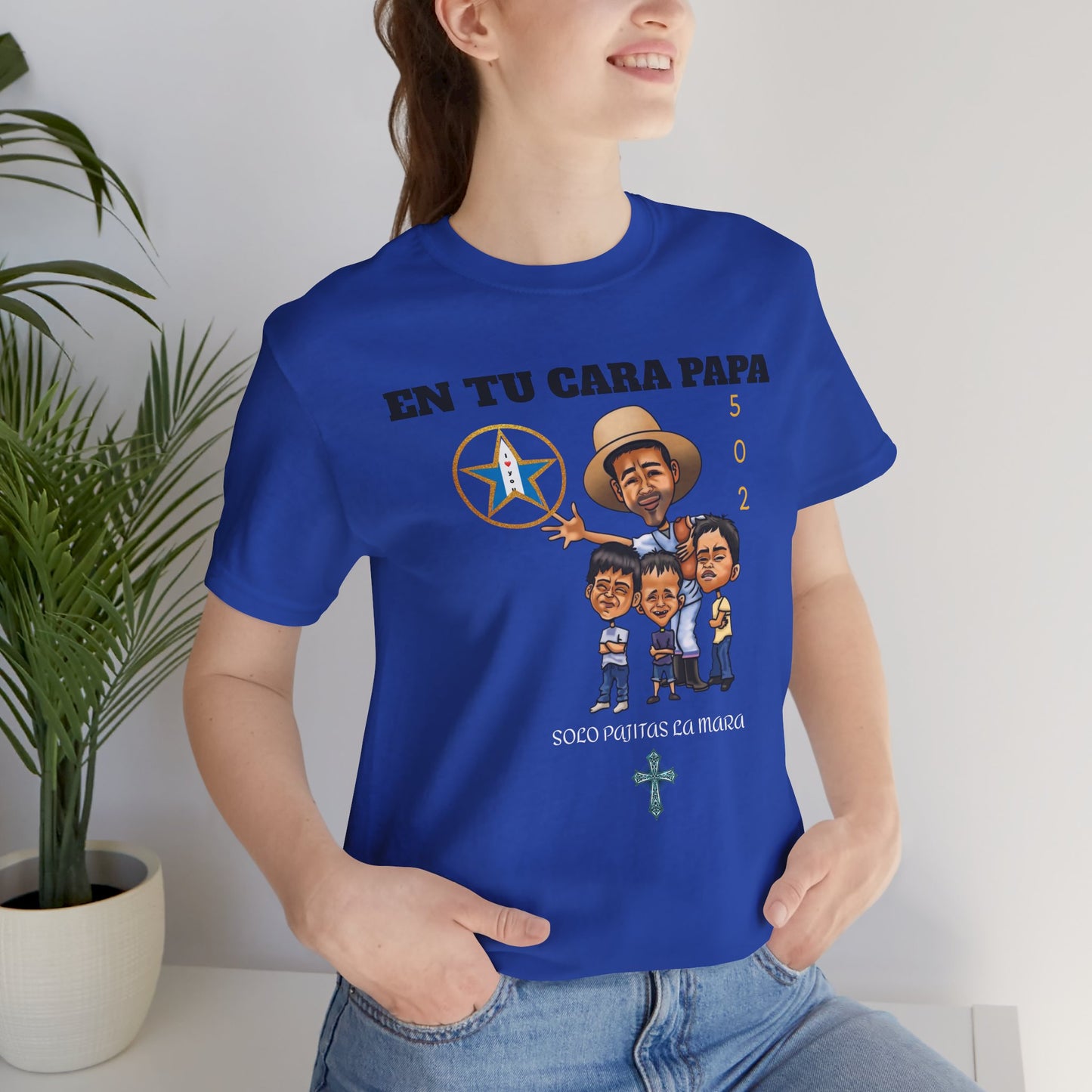 Playera Unisex “En Tu Cara Papa” con Arte Anime de Tío Chumilo y Su Equipo (XS–5XL)