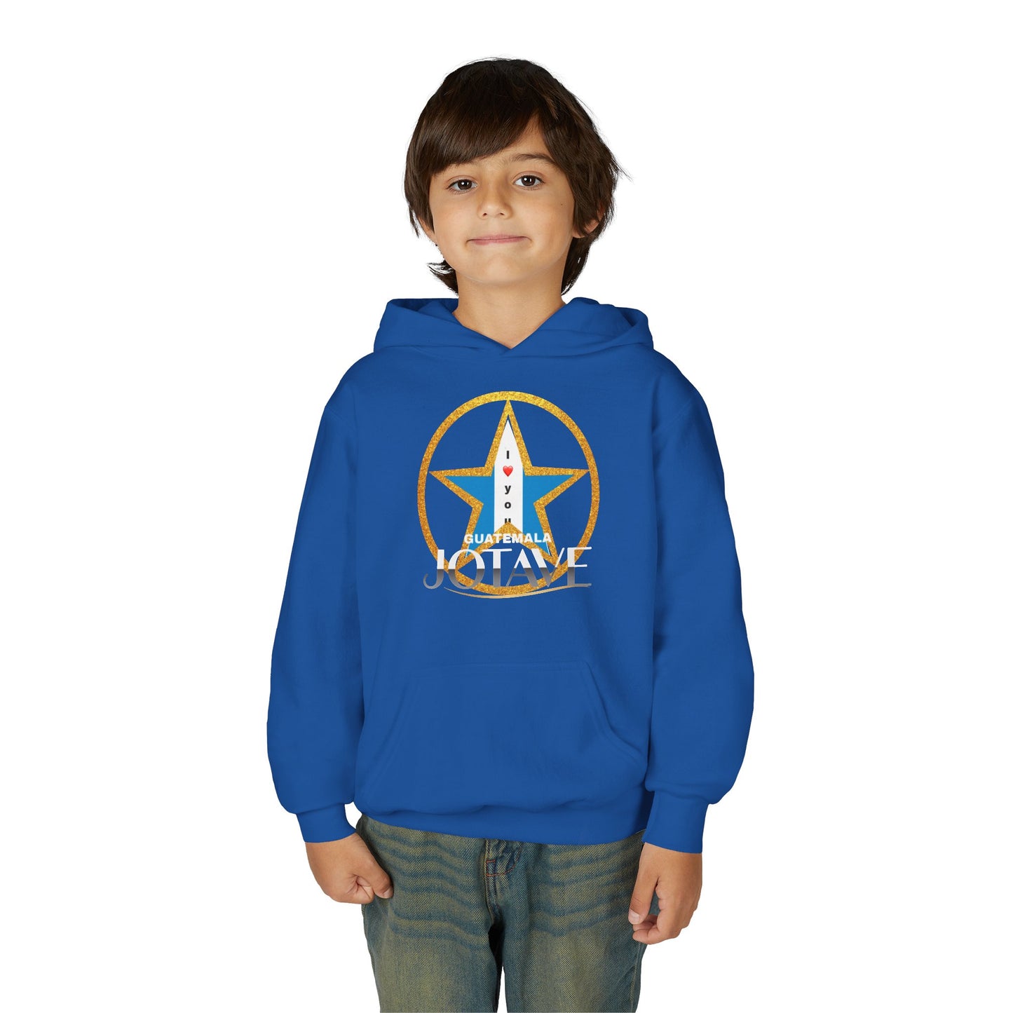 Youth Heavy Blend Hooded Sweatshirt with 'JOTAVE' Star Design | Perfect for Tweens, Gifts, Everyday Wear, Cozy, Stylish, Unique