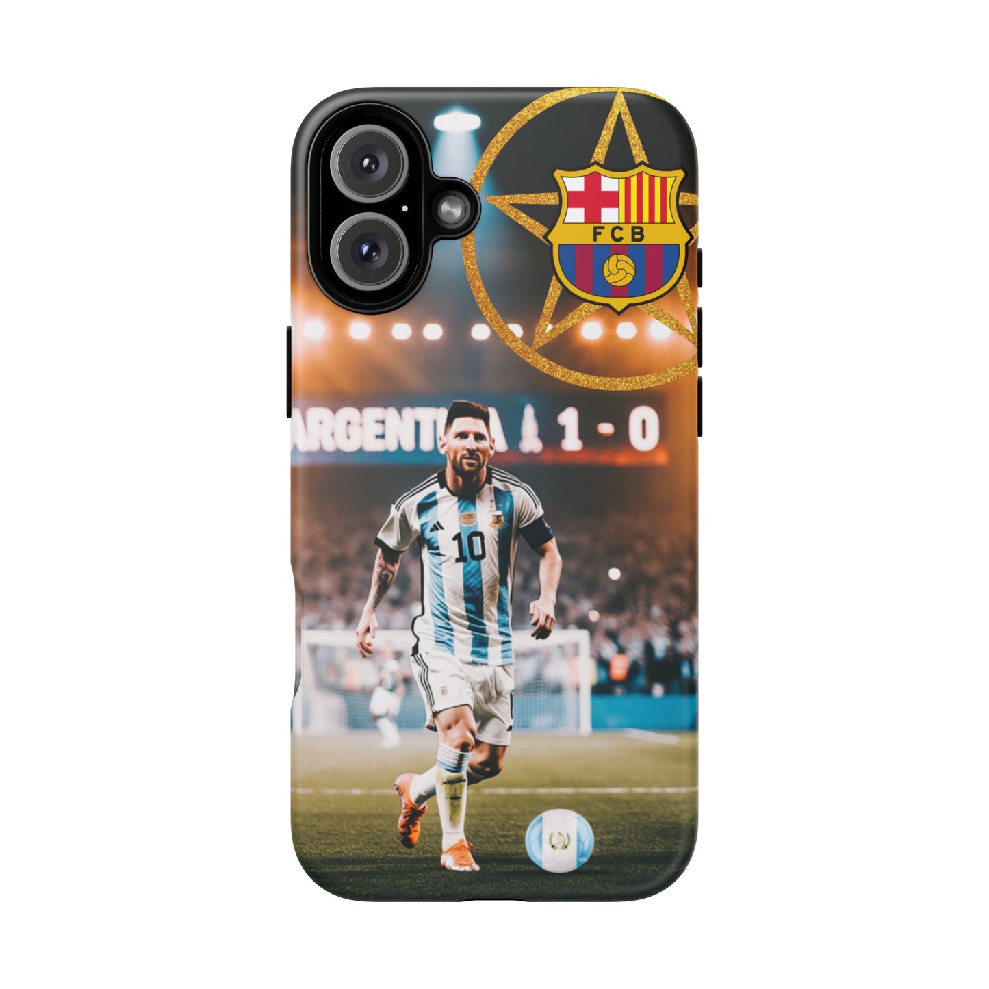 "Messi con el escudo del FC Barcelona: Funda edición Especial"