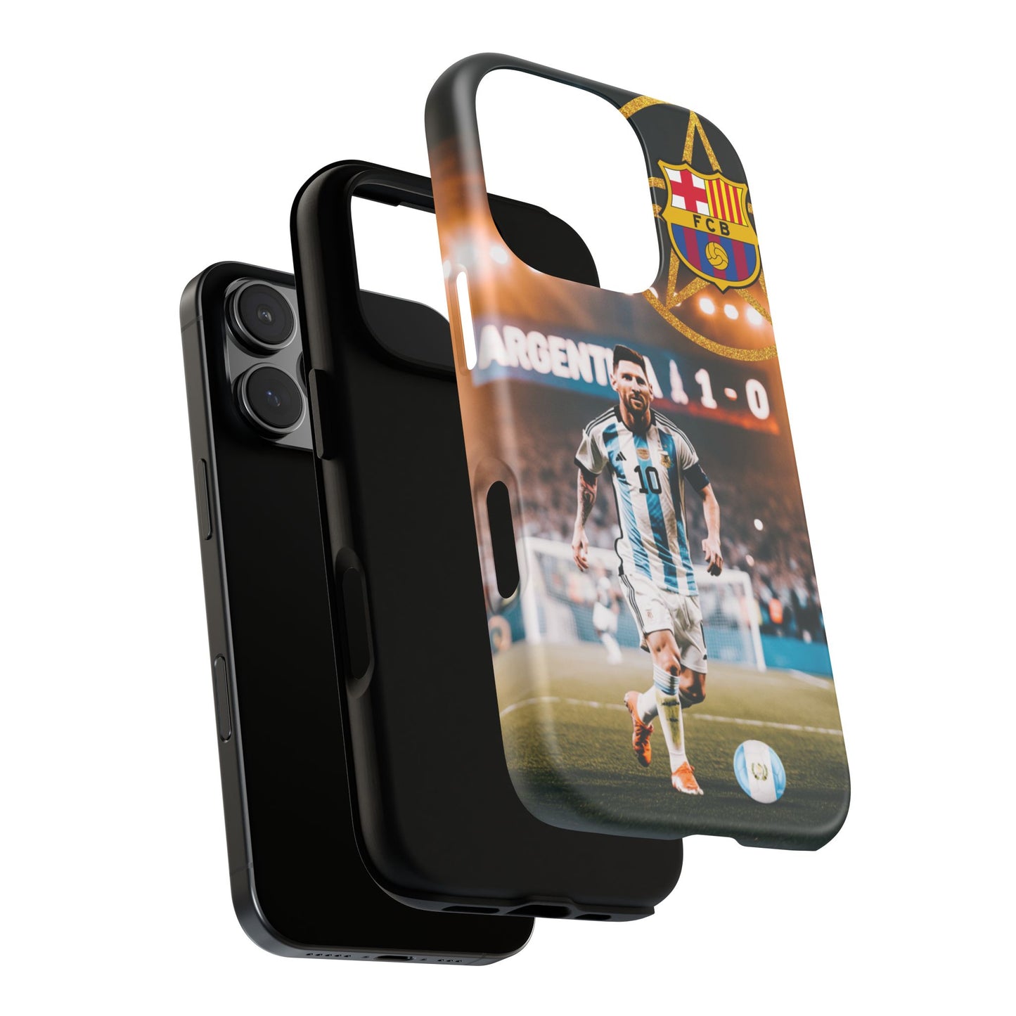 "Messi con el escudo del FC Barcelona: Funda edición Especial"