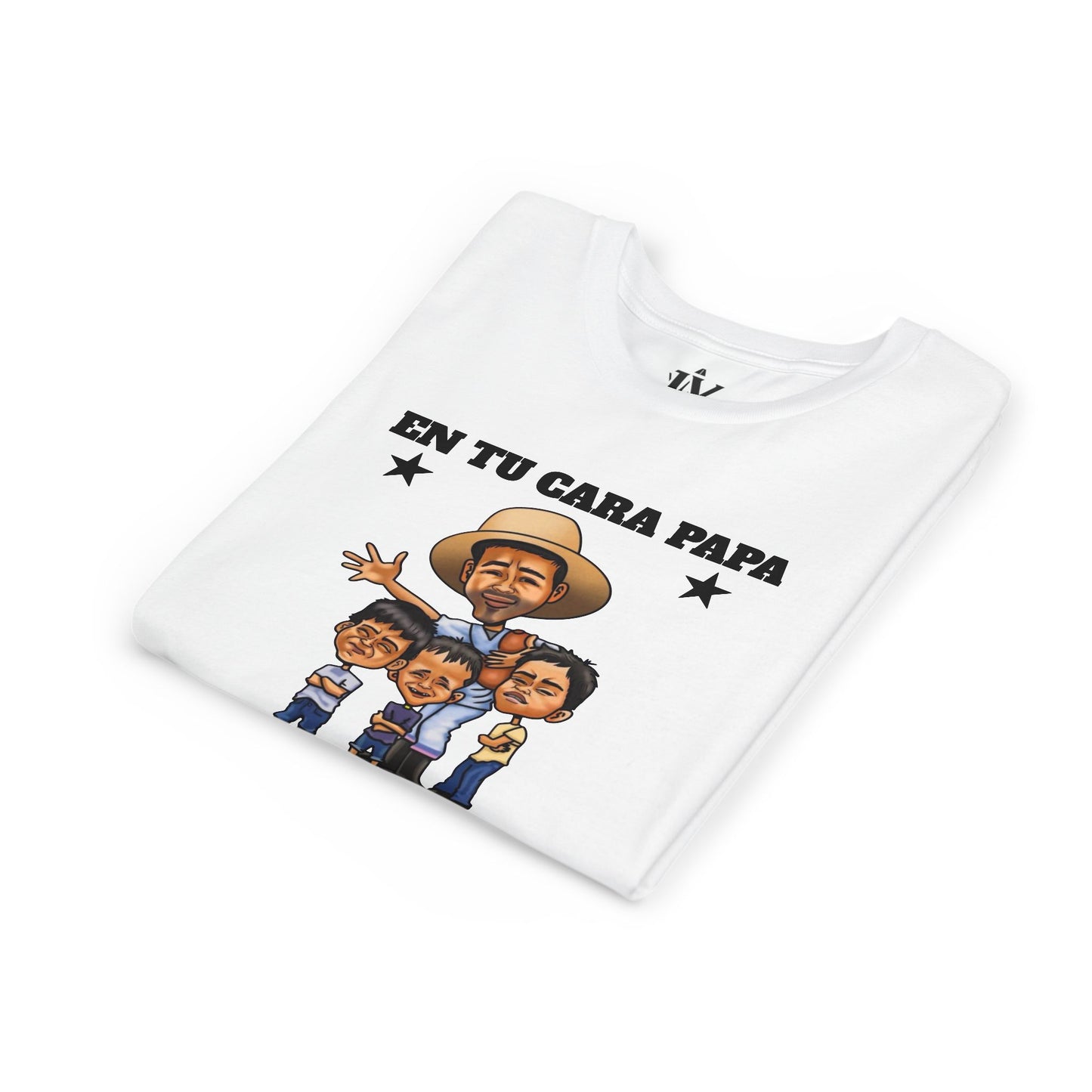 Playera juvenil. Edición Tío Chumilo – ¡En tu cara, papa! 👕 Disponible en tallas S a XL para Edades 6 a 14, unisex