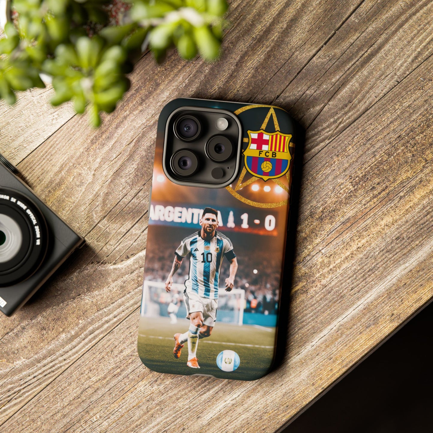 "Messi con el escudo del FC Barcelona: Funda edición Especial"