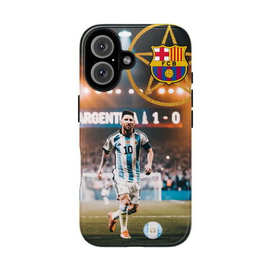 "Messi con el escudo del FC Barcelona: Funda edición Especial"