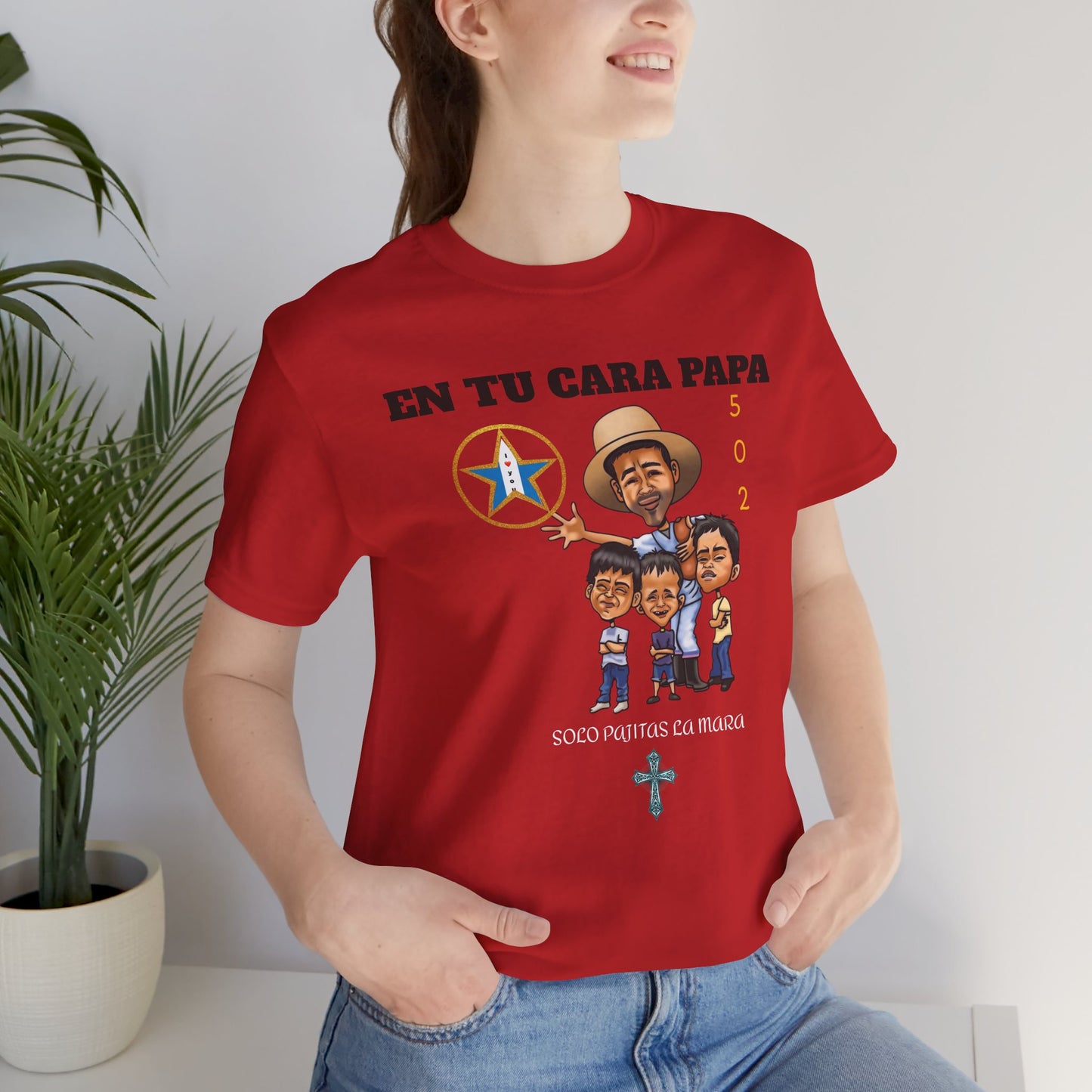 Playera Unisex “En Tu Cara Papa” con Arte Anime de Tío Chumilo y Su Equipo (XS–5XL)