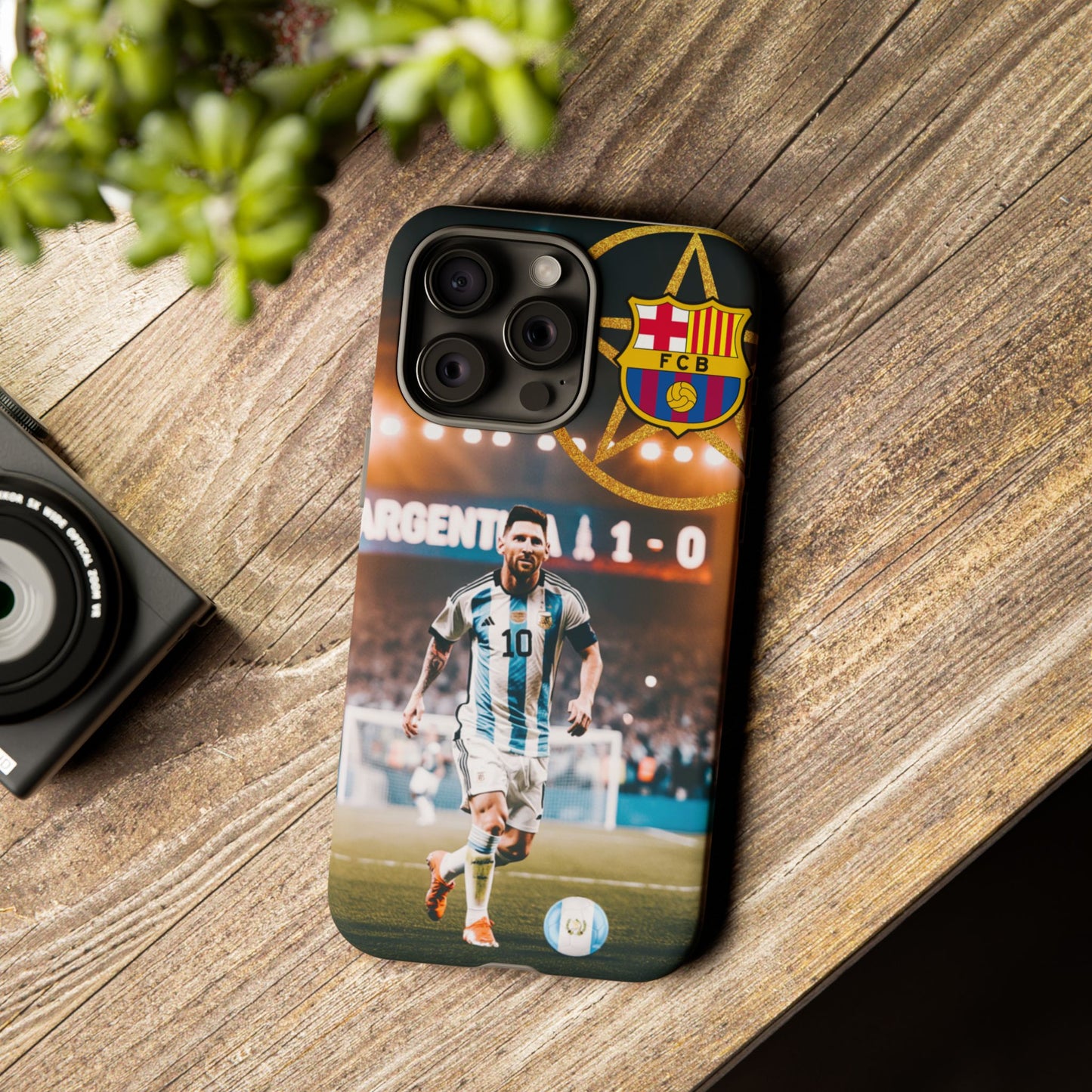 "Messi con el escudo del FC Barcelona: Funda edición Especial"