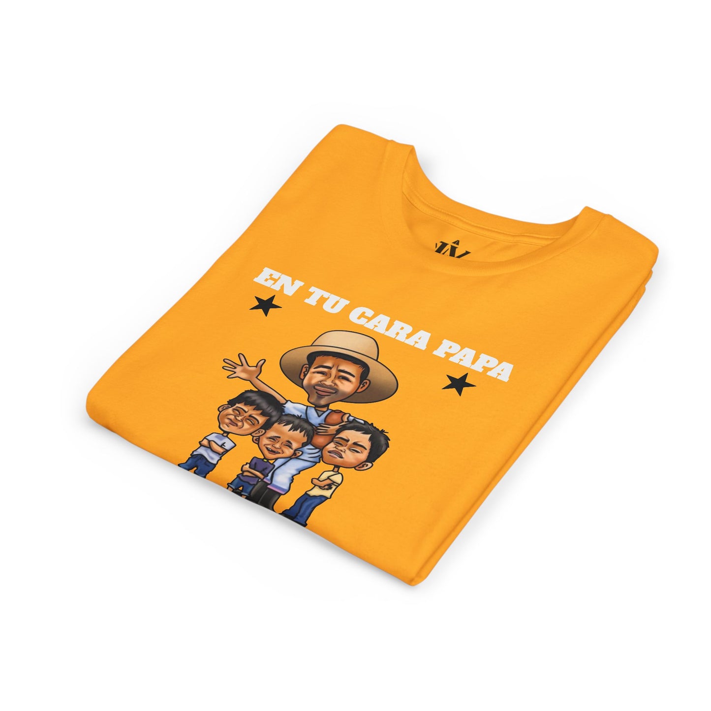 Playera juvenil. Edición Tío Chumilo – ¡En tu cara, papa! 👕 Disponible en tallas S a XL para Edades 6 a 14, unisex