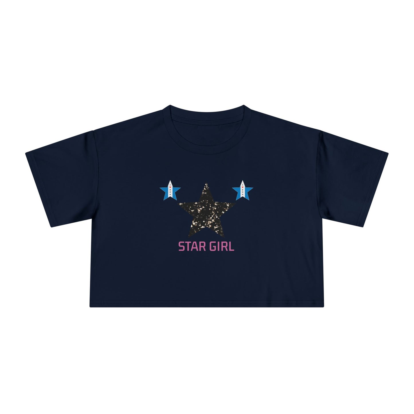 Camiseta corta para mujer "Star Girl" – elegante, moderna y casual, perfecta para el verano. Un regalo ideal con temática de estrellas para ella.