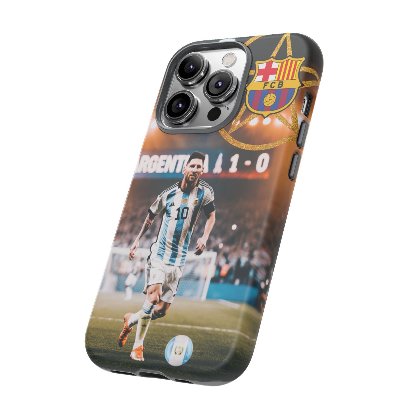 "Messi con el escudo del FC Barcelona: Funda edición Especial"