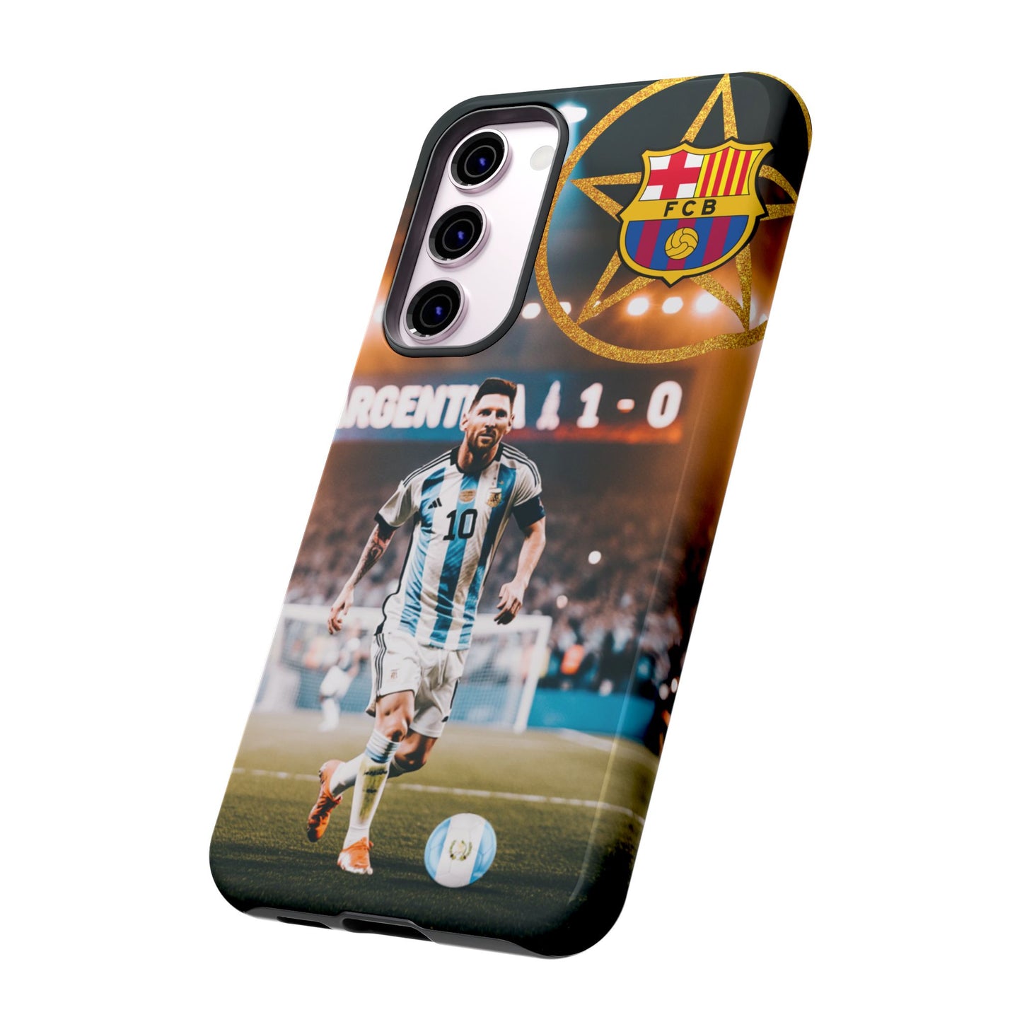 "Messi con el escudo del FC Barcelona: Funda edición Especial"