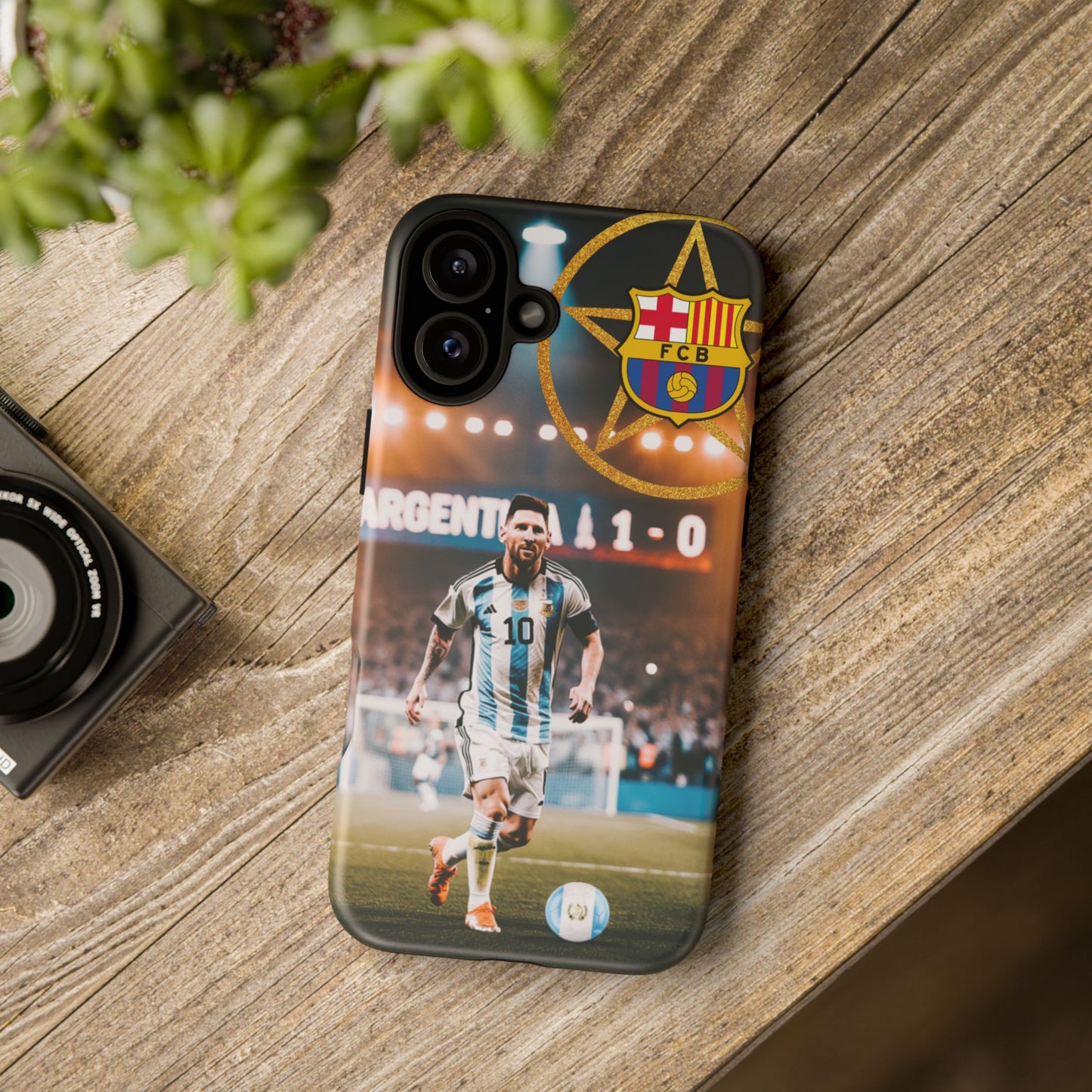 "Messi con el escudo del FC Barcelona: Funda edición Especial"