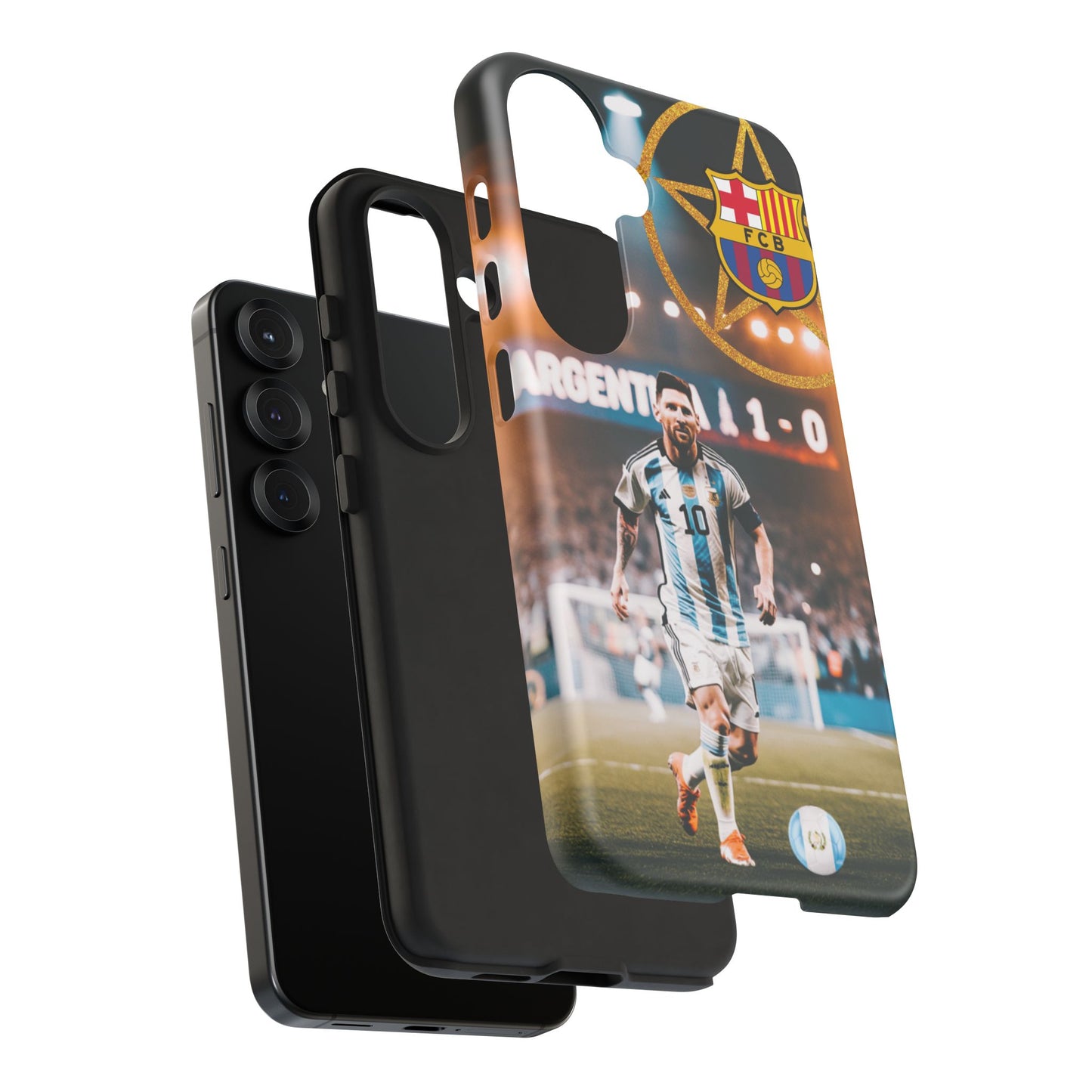 "Messi con el escudo del FC Barcelona: Funda edición Especial"
