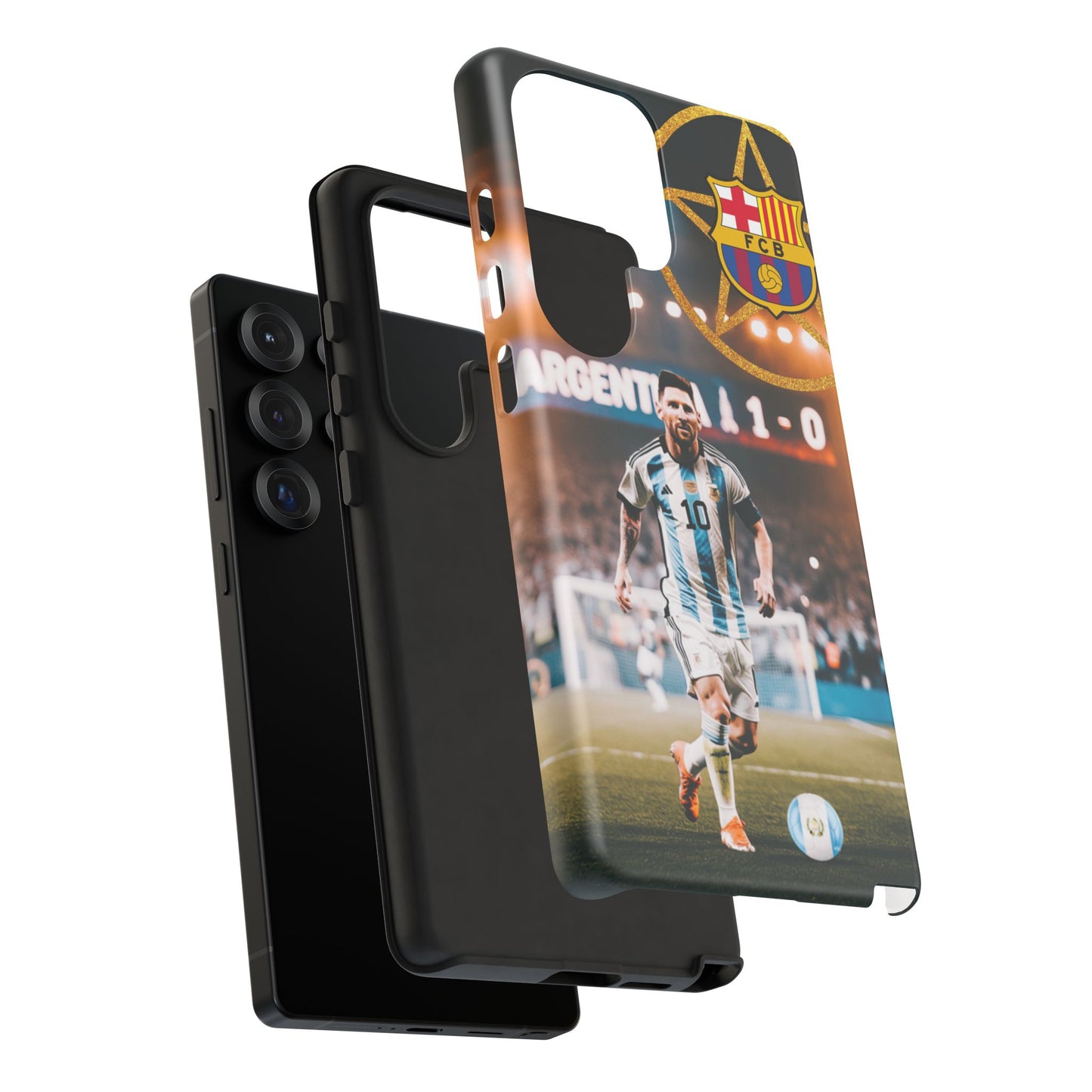 "Messi con el escudo del FC Barcelona: Funda edición Especial"