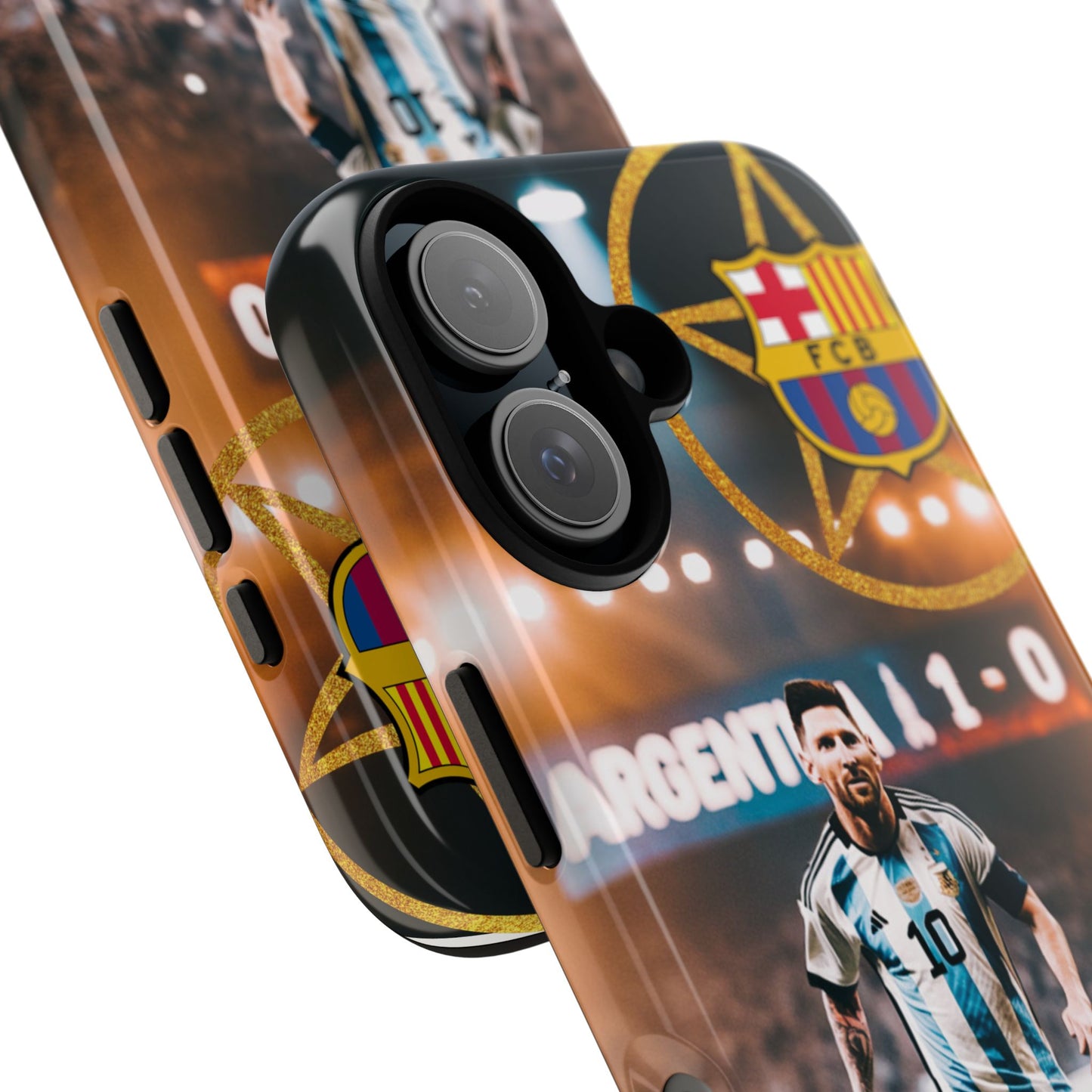 "Messi con el escudo del FC Barcelona: Funda edición Especial"