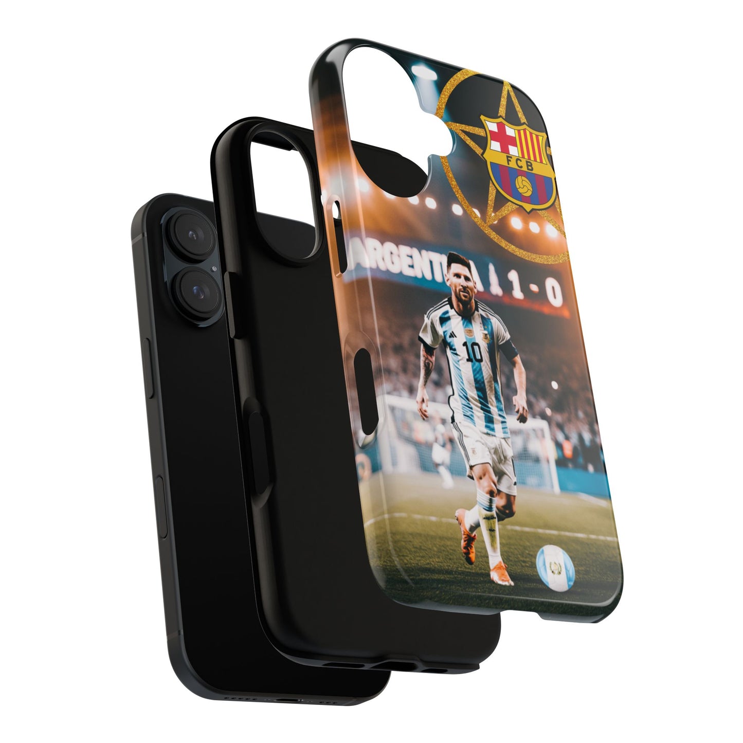 "Messi con el escudo del FC Barcelona: Funda edición Especial"