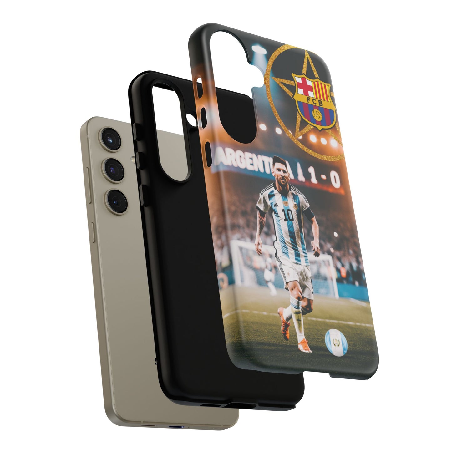"Messi con el escudo del FC Barcelona: Funda edición Especial"