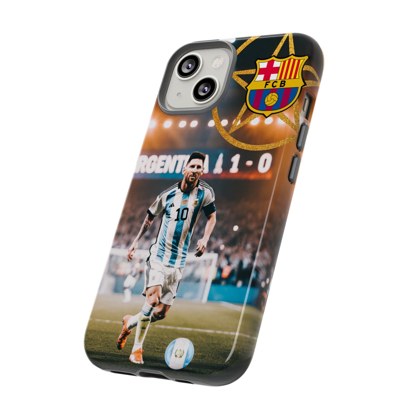"Messi con el escudo del FC Barcelona: Funda edición Especial"