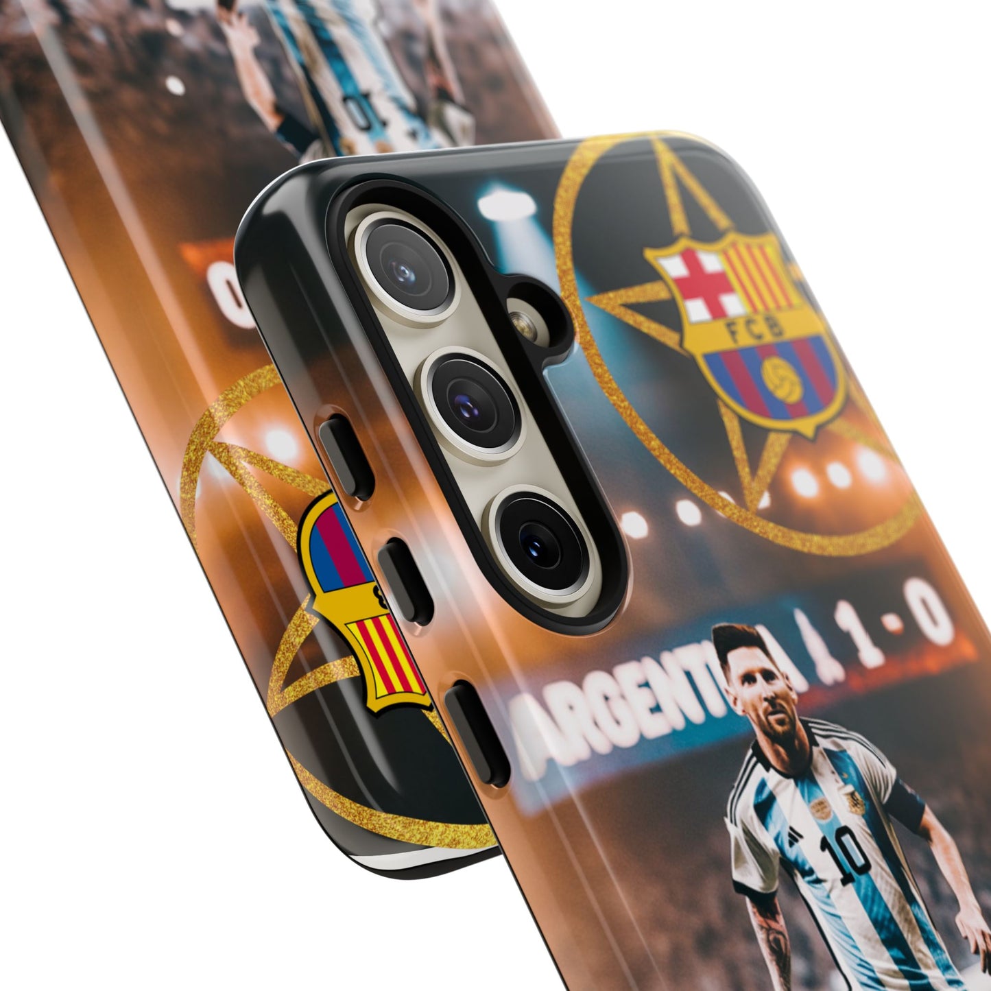 "Messi con el escudo del FC Barcelona: Funda edición Especial"