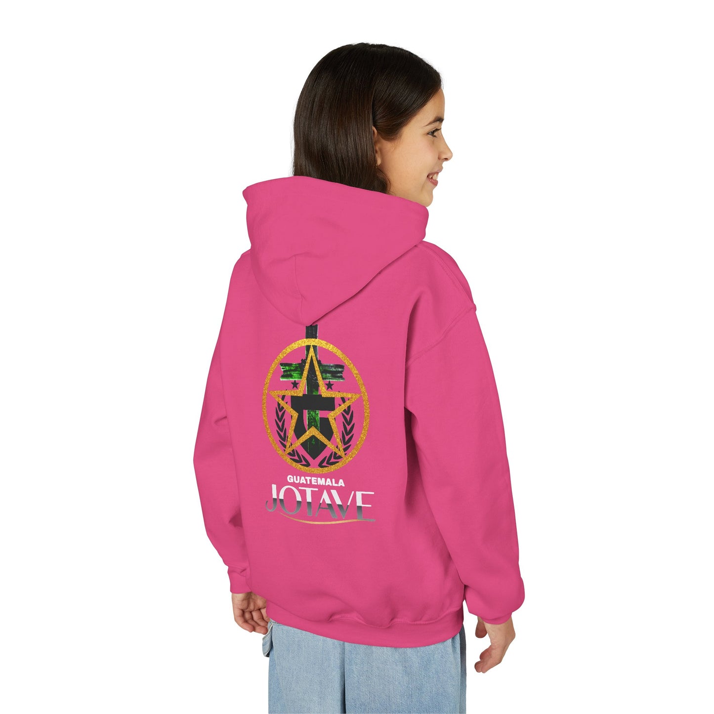Youth Heavy Blend Hooded Sweatshirt with 'JOTAVE' Star Design | Perfect for Tweens, Gifts, Everyday Wear, Cozy, Stylish, Unique
