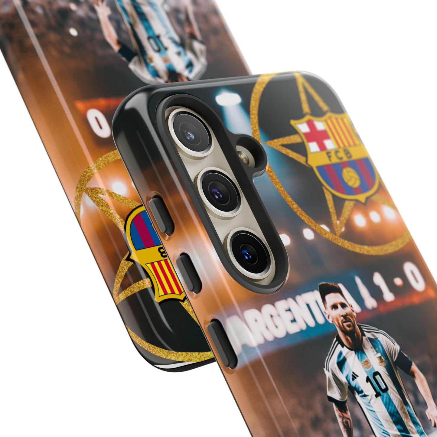 "Messi con el escudo del FC Barcelona: Funda edición Especial"