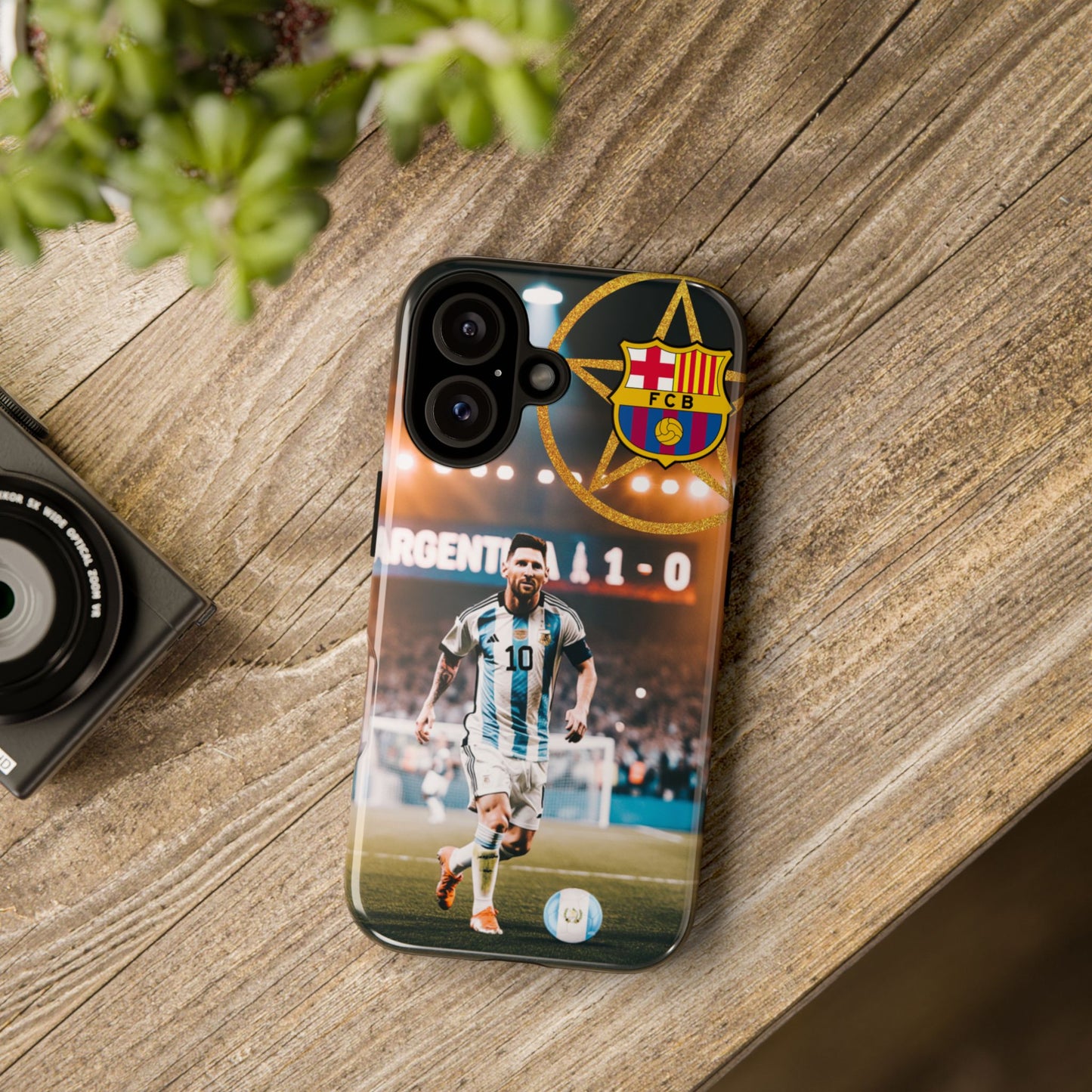 "Messi con el escudo del FC Barcelona: Funda edición Especial"
