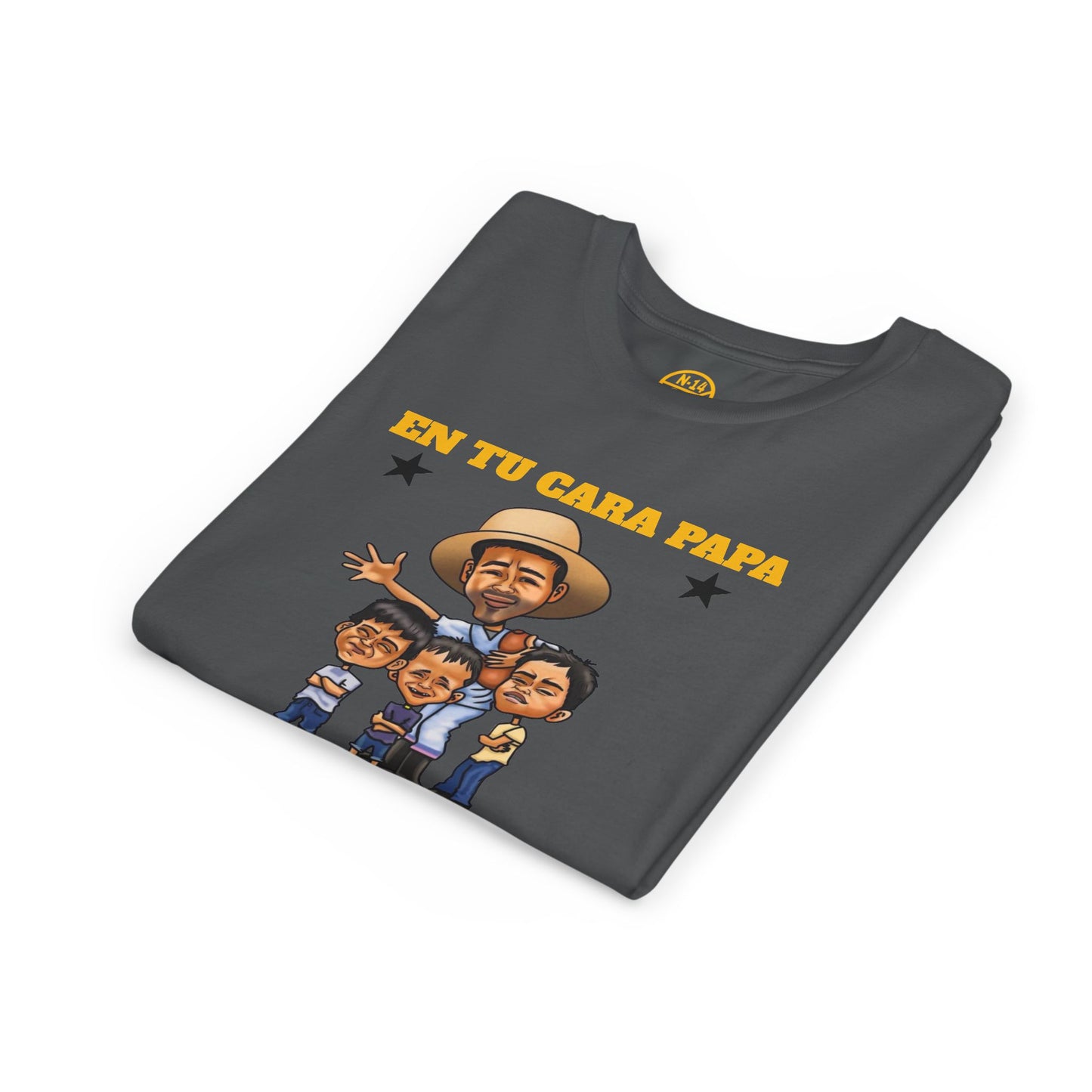 Playera juvenil. Edición Tío Chumilo – ¡En tu cara, papa! 👕 Disponible en tallas S a XL para Edades 6 a 14, unisex