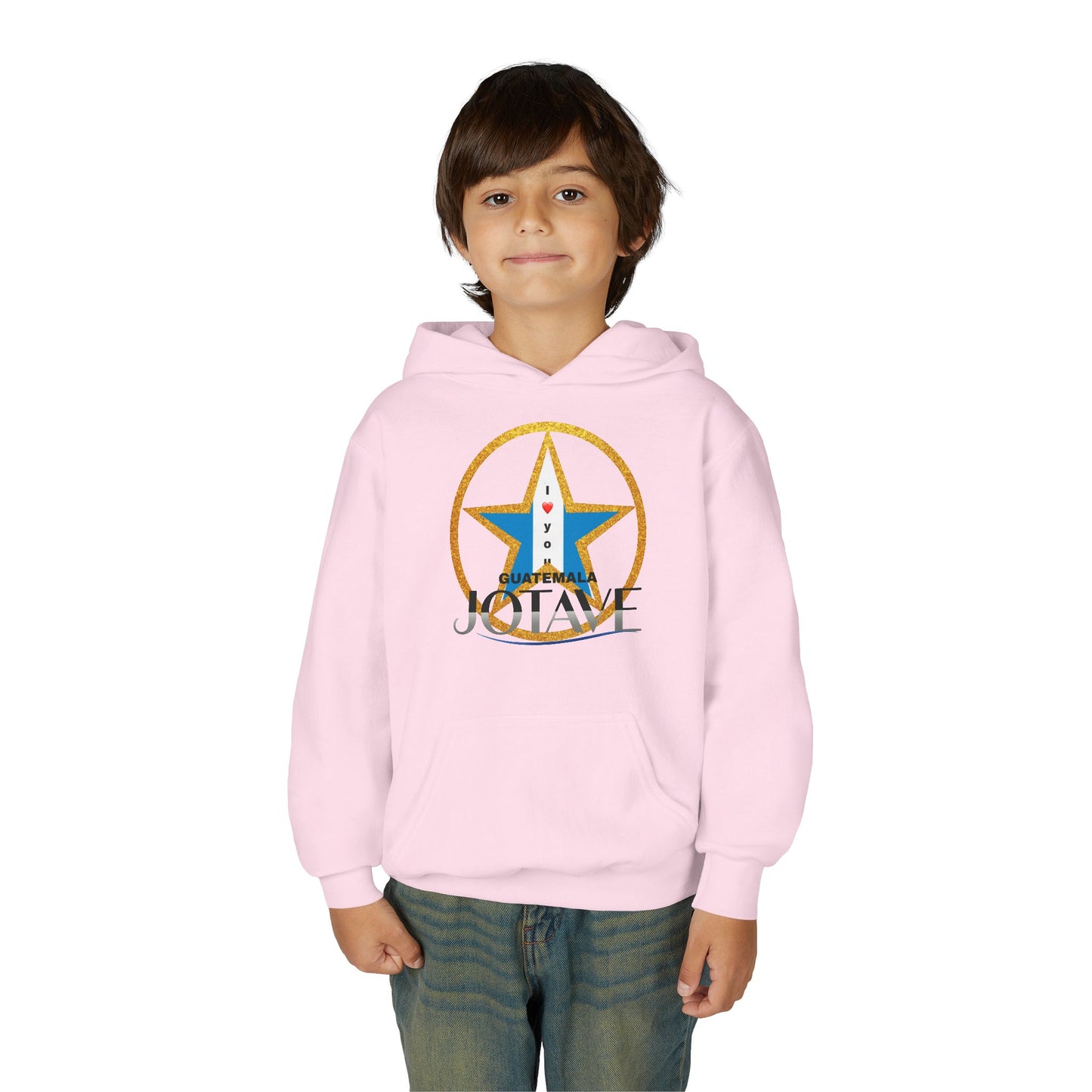 Youth Heavy Blend Hooded Sweatshirt with 'JOTAVE' Star Design | Perfect for Tweens, Gifts, Everyday Wear, Cozy, Stylish, Unique