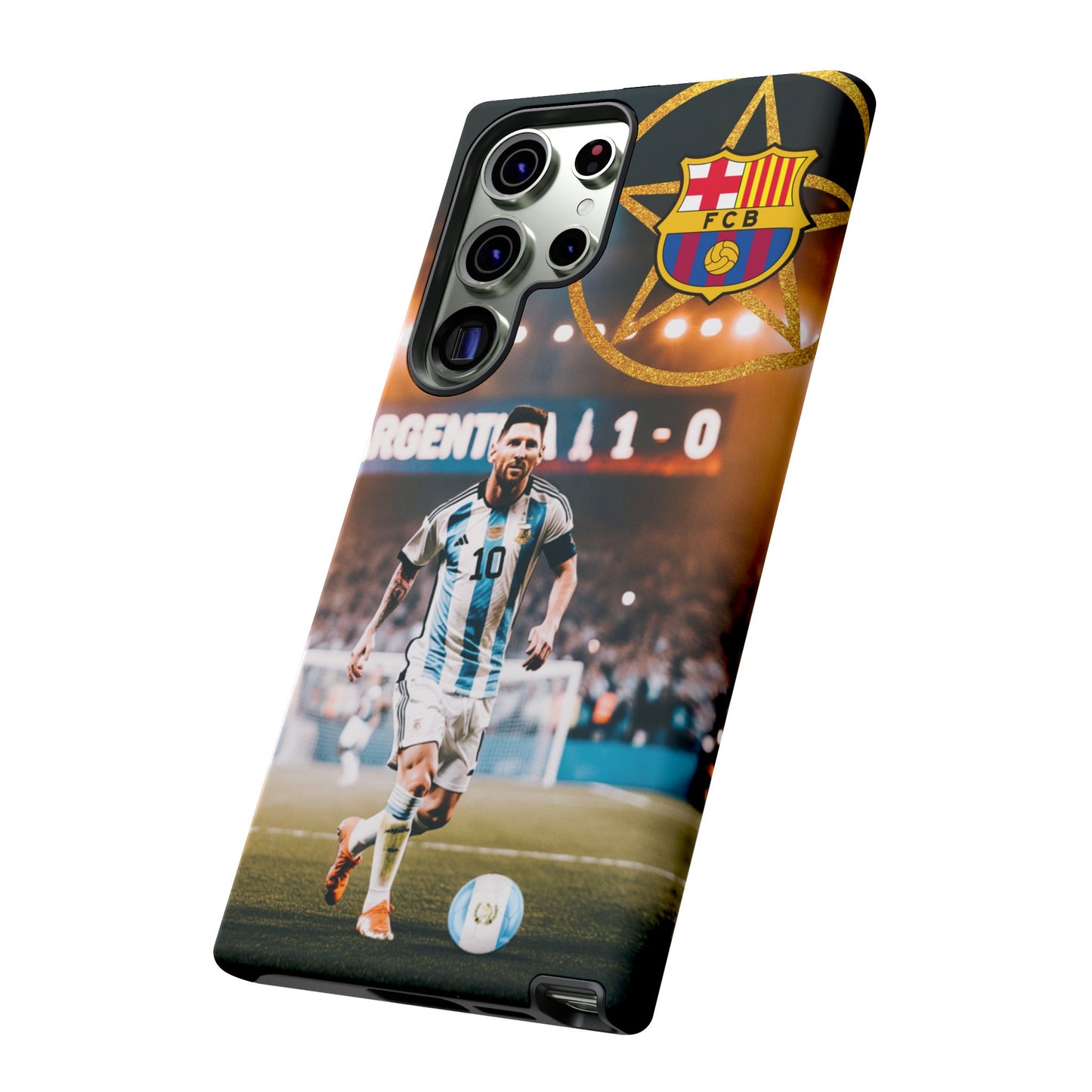 "Messi con el escudo del FC Barcelona: Funda edición Especial"