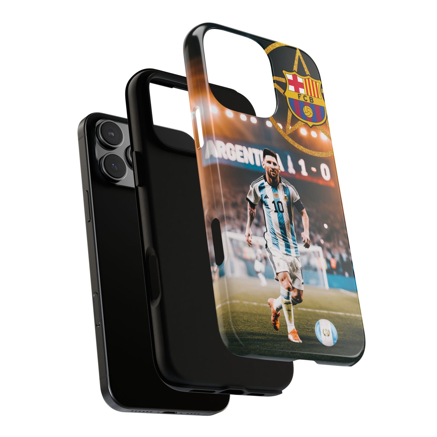 "Messi con el escudo del FC Barcelona: Funda edición Especial"