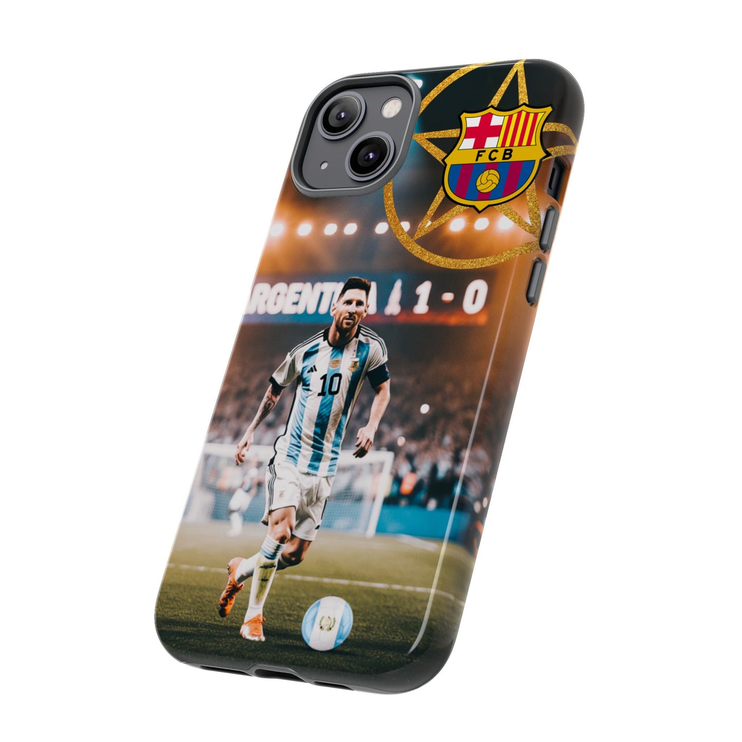 "Messi con el escudo del FC Barcelona: Funda edición Especial"