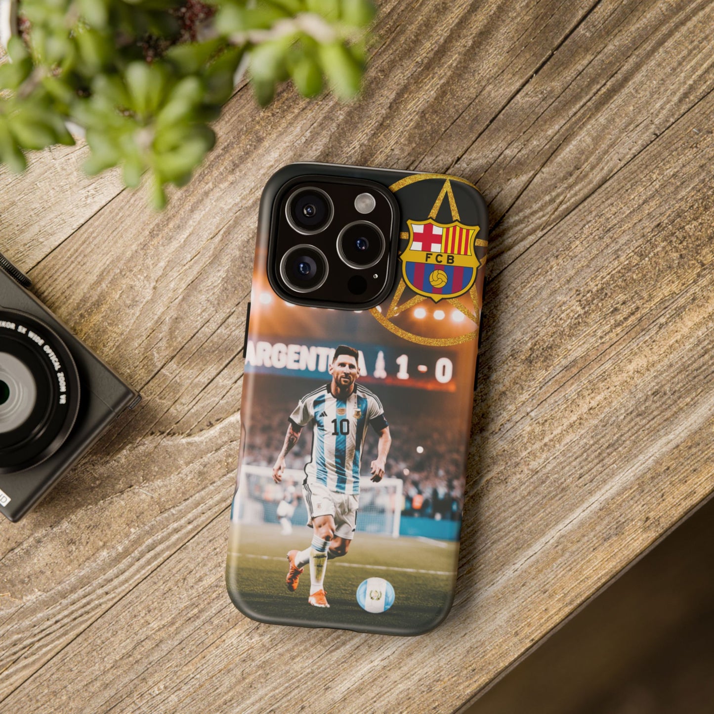 "Messi con el escudo del FC Barcelona: Funda edición Especial"