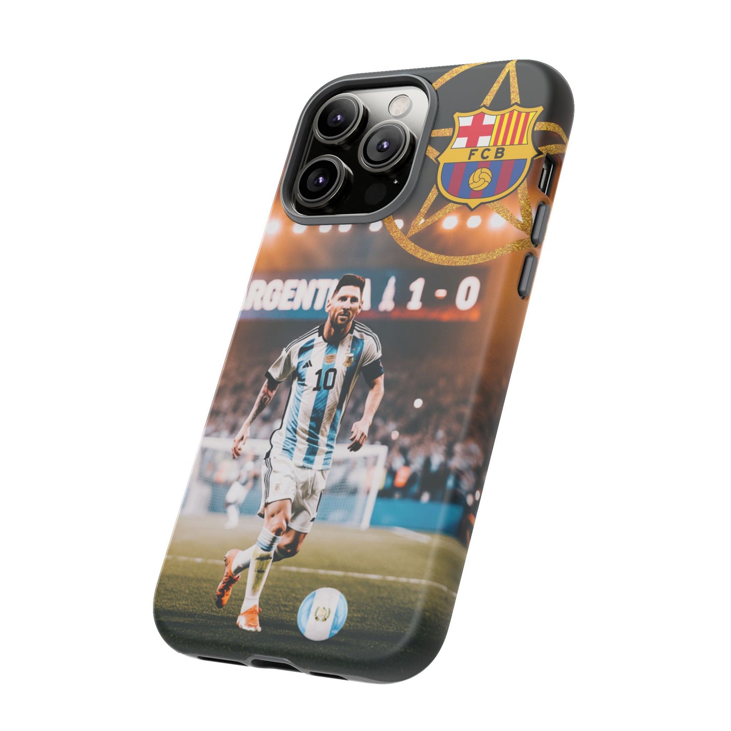 "Messi con el escudo del FC Barcelona: Funda edición Especial"