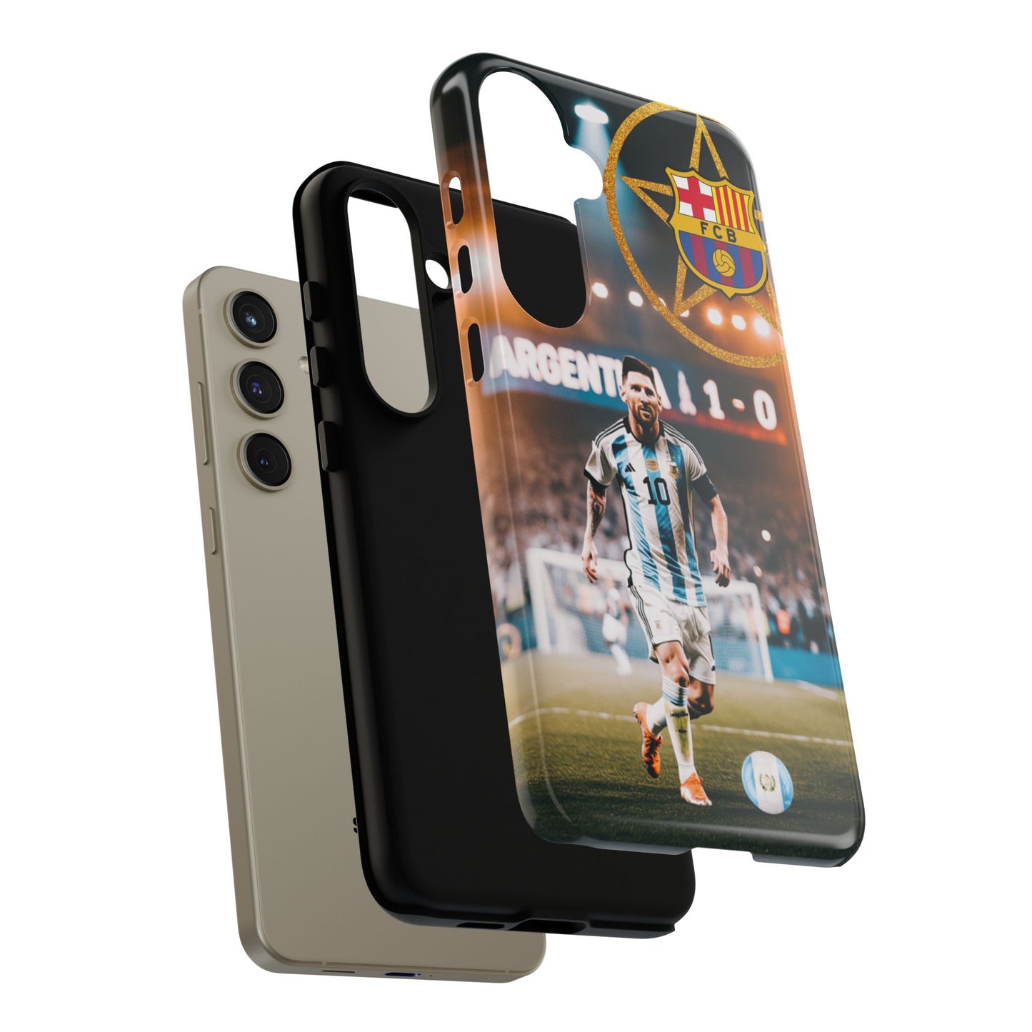 "Messi con el escudo del FC Barcelona: Funda edición Especial"