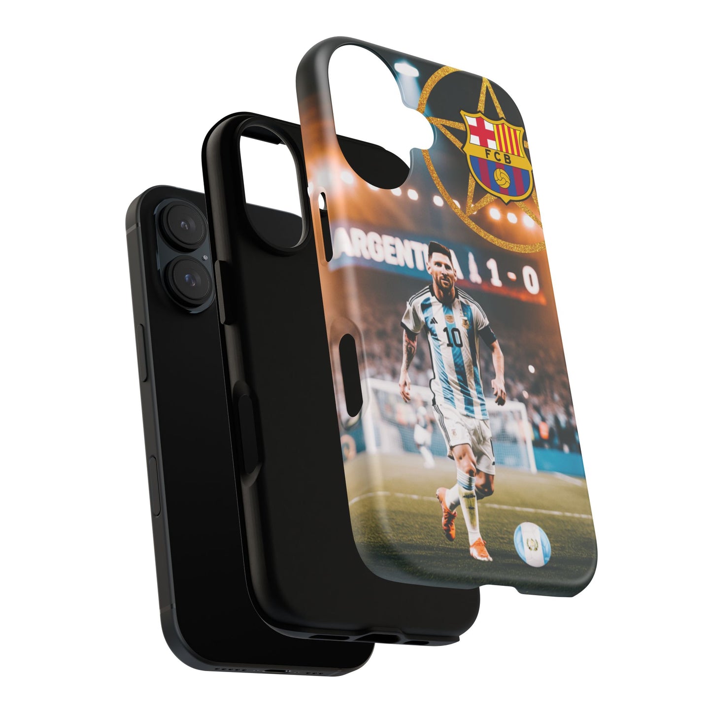 "Messi con el escudo del FC Barcelona: Funda edición Especial"