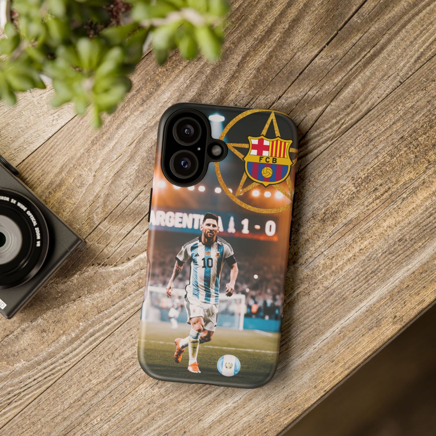 "Messi con el escudo del FC Barcelona: Funda edición Especial"