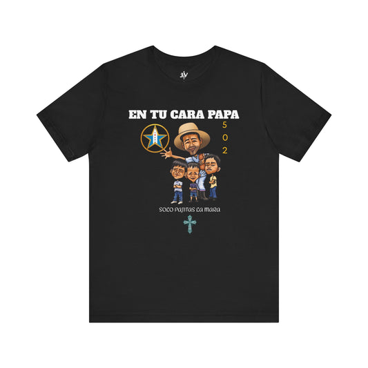 Playera Unisex “En Tu Cara Papa” con Arte Anime de Tío Chumilo y Su Equipo (XS–5XL)