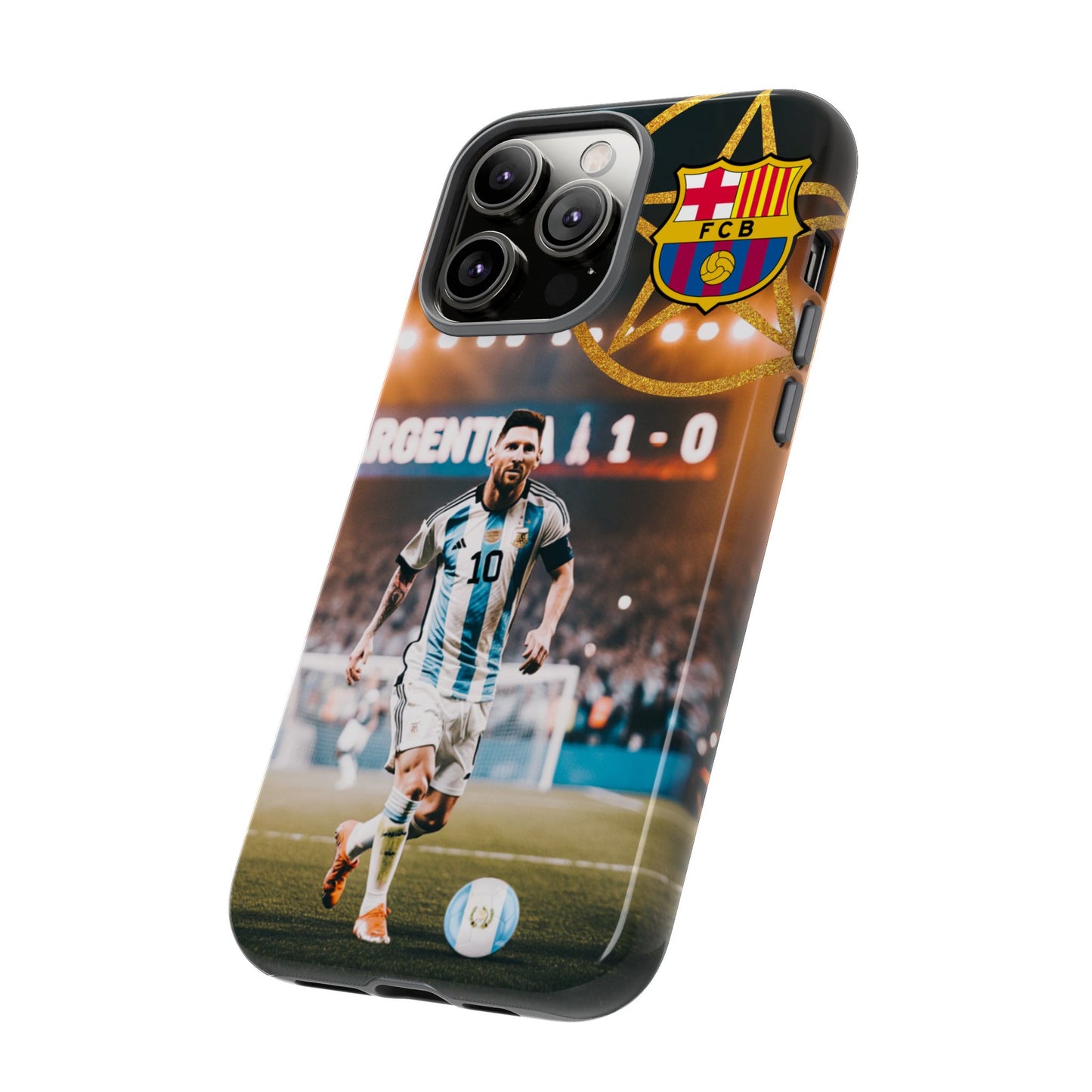 "Messi con el escudo del FC Barcelona: Funda edición Especial"