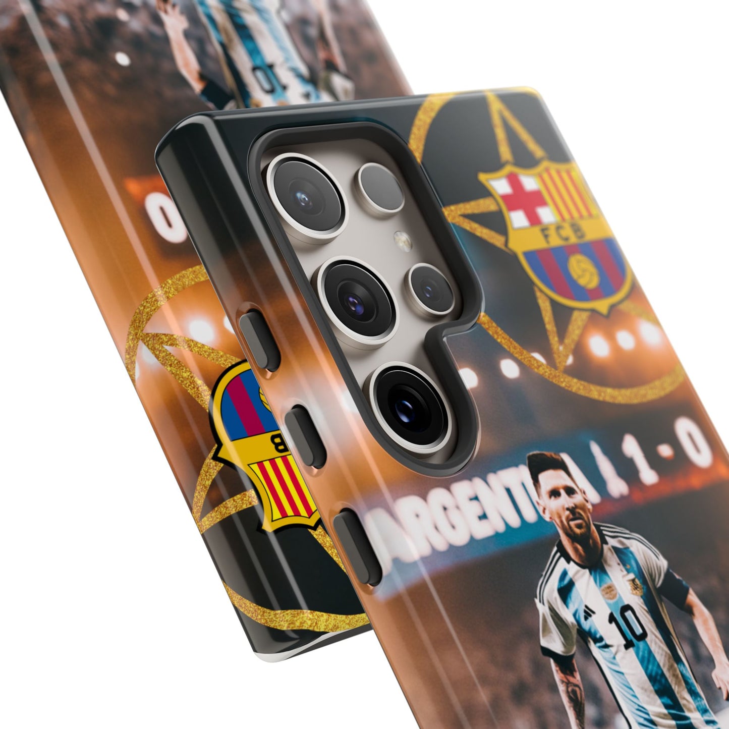 "Messi con el escudo del FC Barcelona: Funda edición Especial"