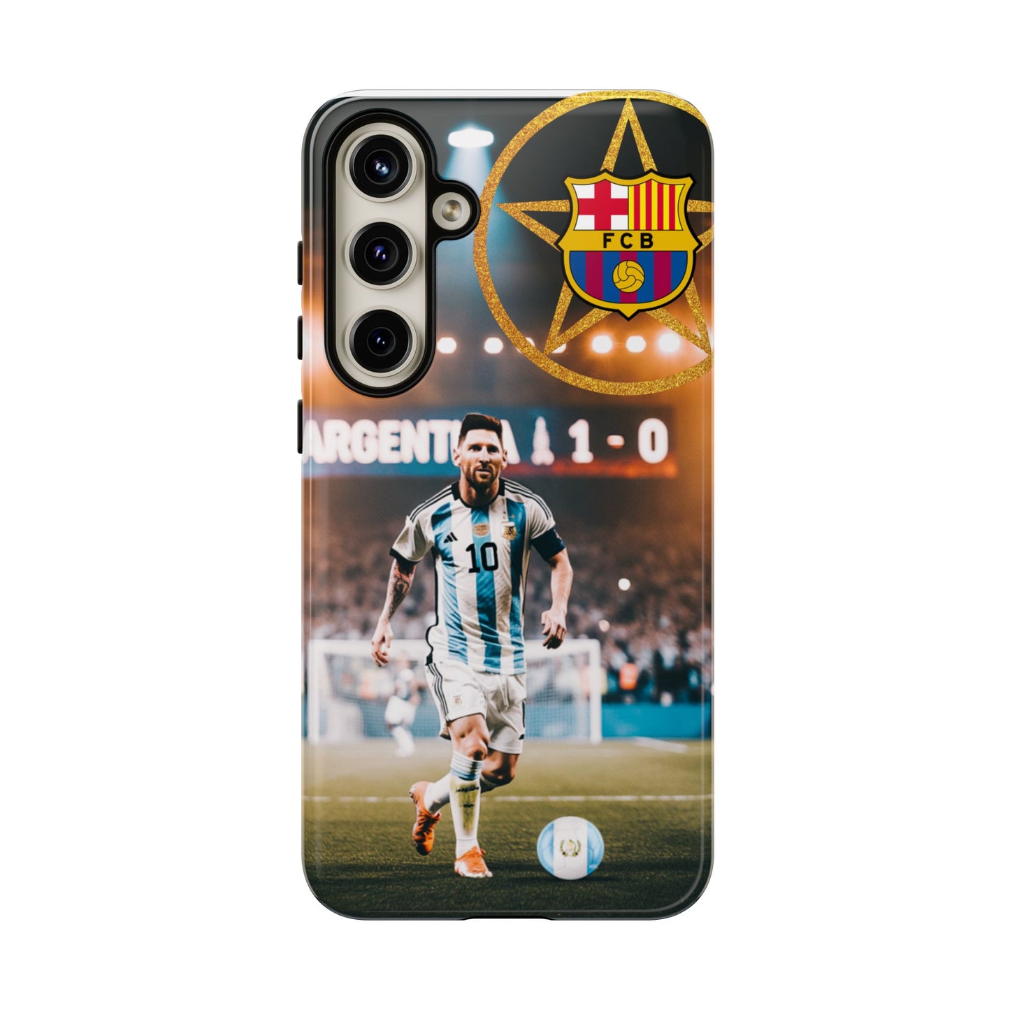 "Messi con el escudo del FC Barcelona: Funda edición Especial"