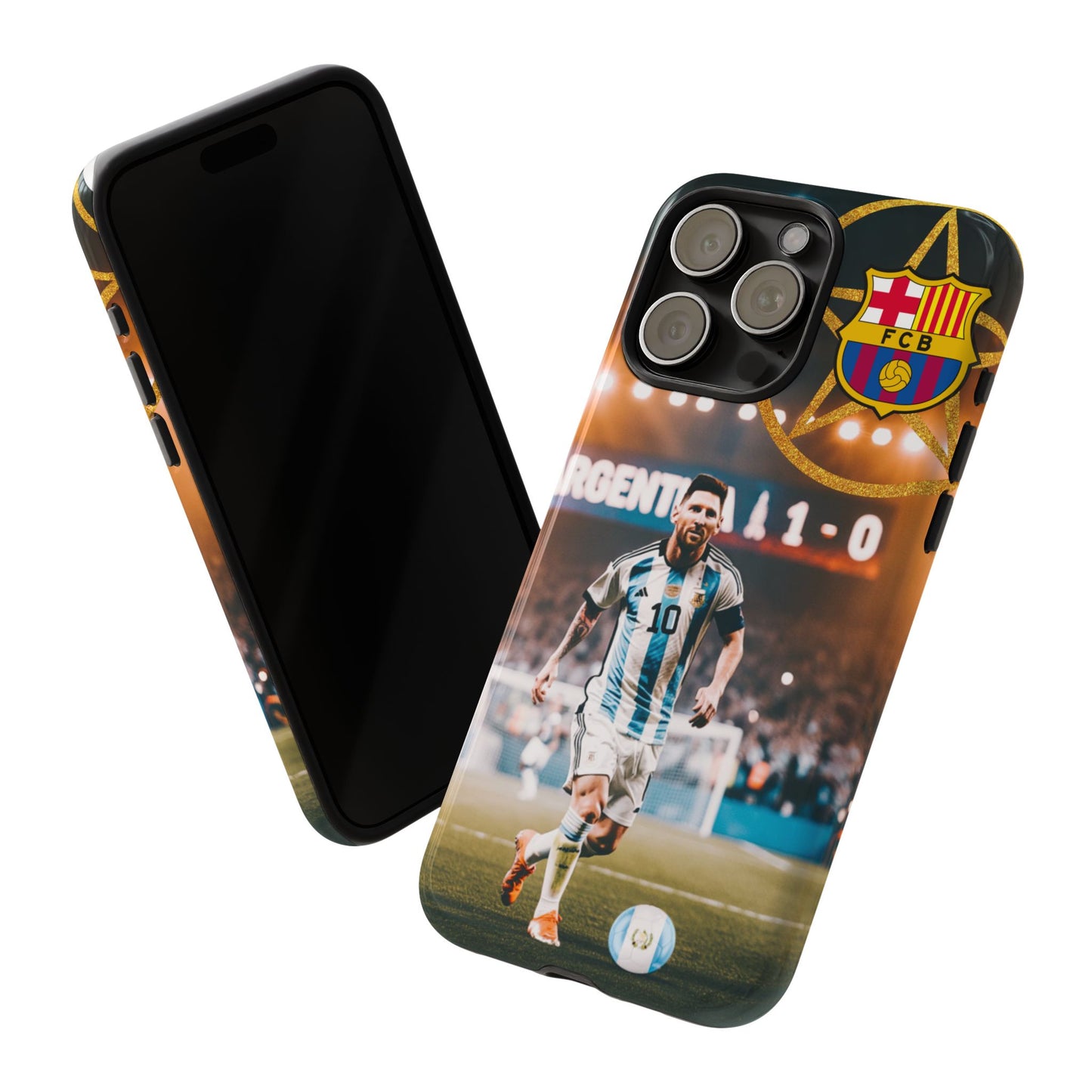 "Messi con el escudo del FC Barcelona: Funda edición Especial"