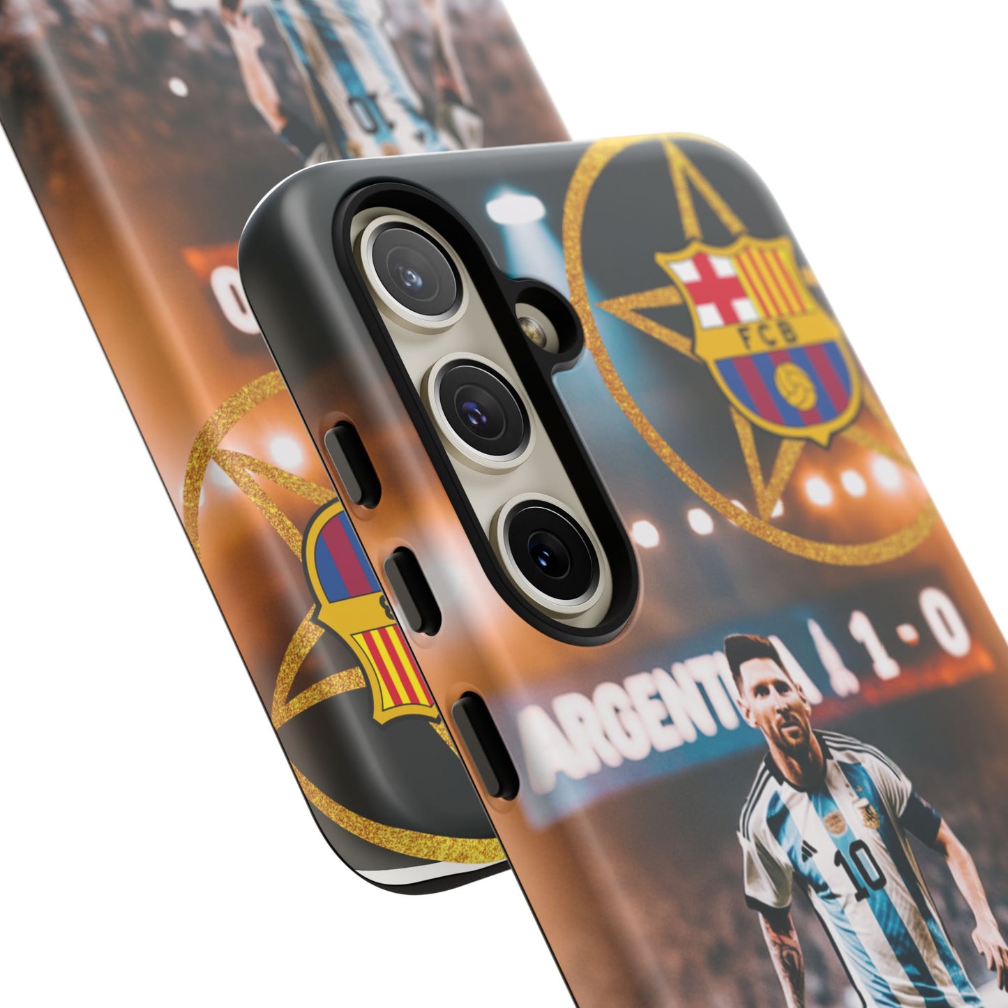 "Messi con el escudo del FC Barcelona: Funda edición Especial"