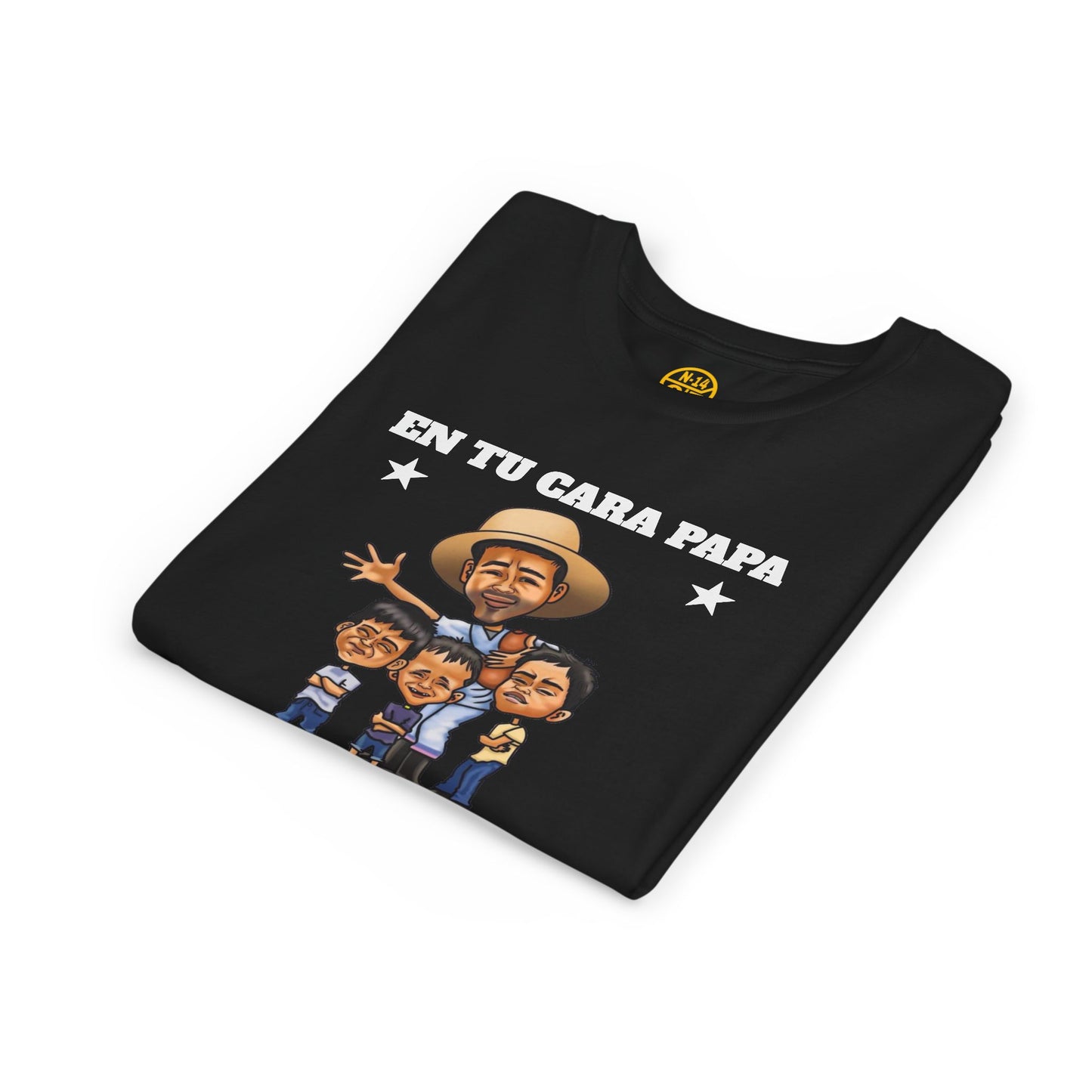 Playera juvenil. Edición Tío Chumilo – ¡En tu cara, papa! 👕 Disponible en tallas S a XL para Edades 6 a 14, unisex