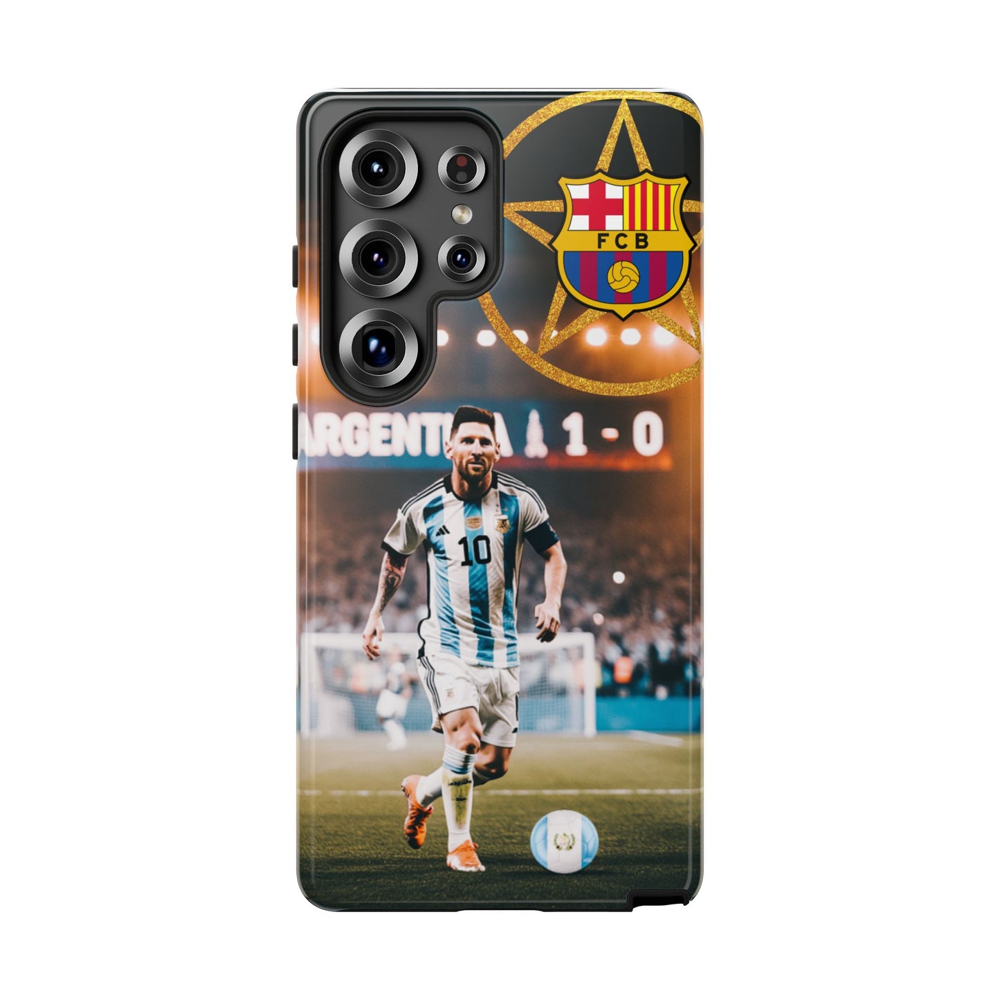 "Messi con el escudo del FC Barcelona: Funda edición Especial"