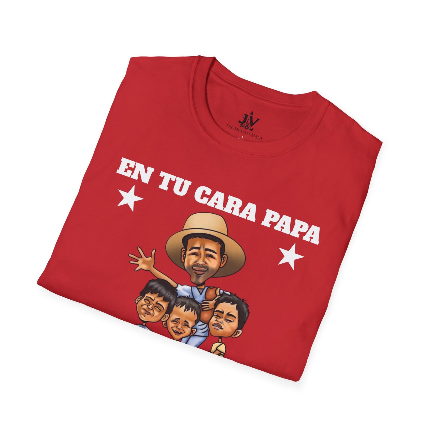 Edición accesible JV + Tío Chúmilo – “En tu cara papá” en tela Bella + Canvas