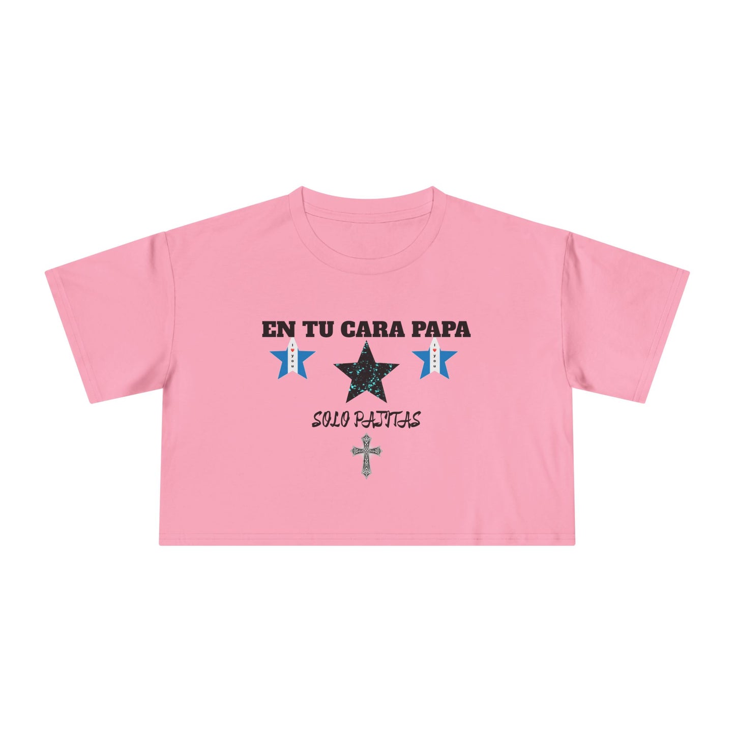 Blusa Crop Top PREMIUM “En Tu Cara, Papá” con Gráficos Frente y Espalda – Tío Chumilo