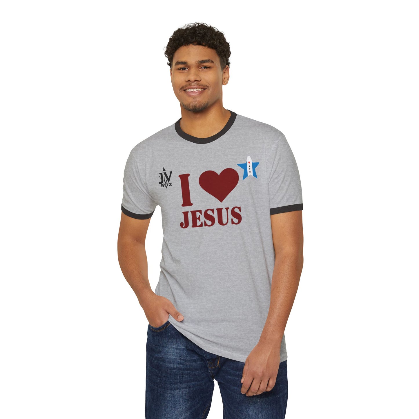 👕 Camiseta Unisex “Amo a Jesús” – Un Mensaje de Amor, Unidad Espiritual y Estilo para Vivir tu Fe en Familia y amigos