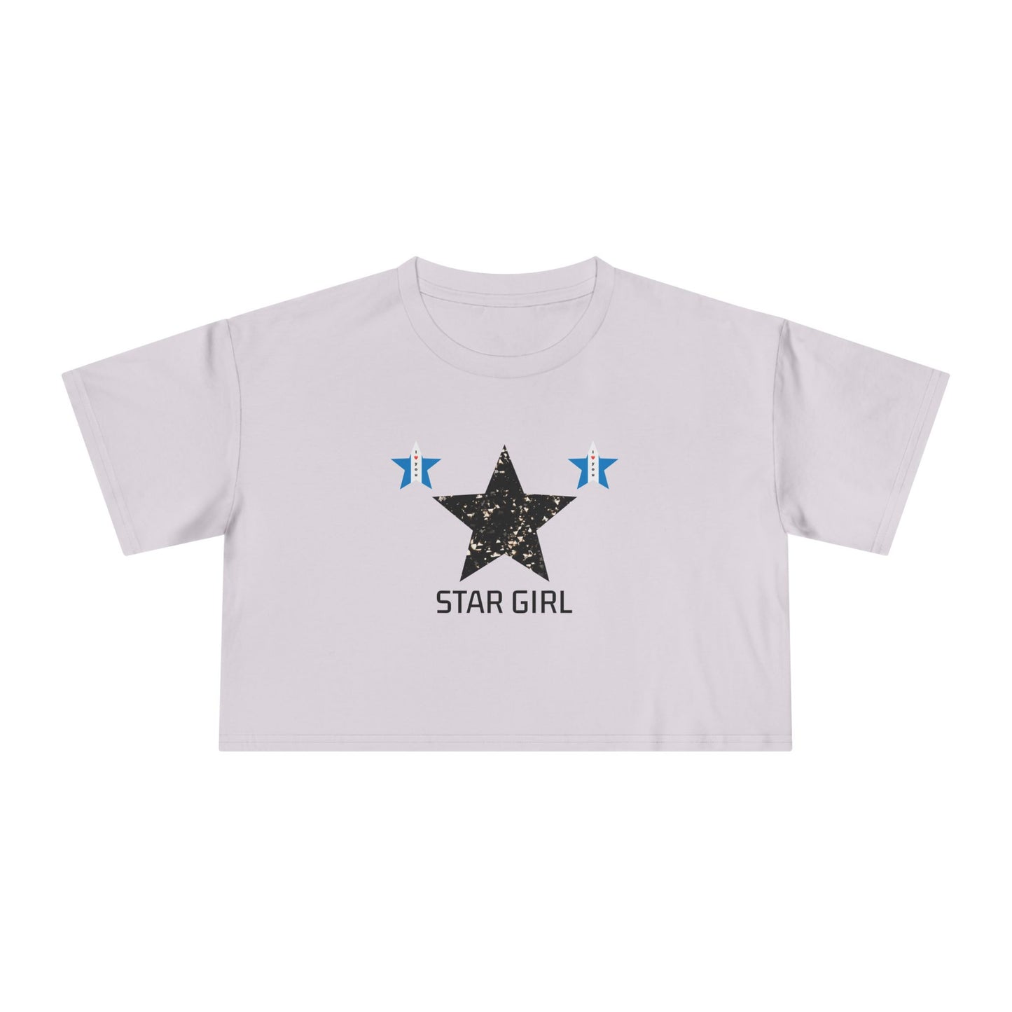 Camiseta corta para mujer "Star Girl" – elegante, moderna y casual, perfecta para el verano. Un regalo ideal con temática de estrellas para ella.
