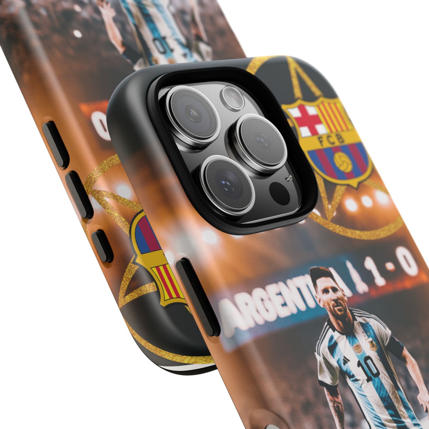 "Messi con el escudo del FC Barcelona: Funda edición Especial"