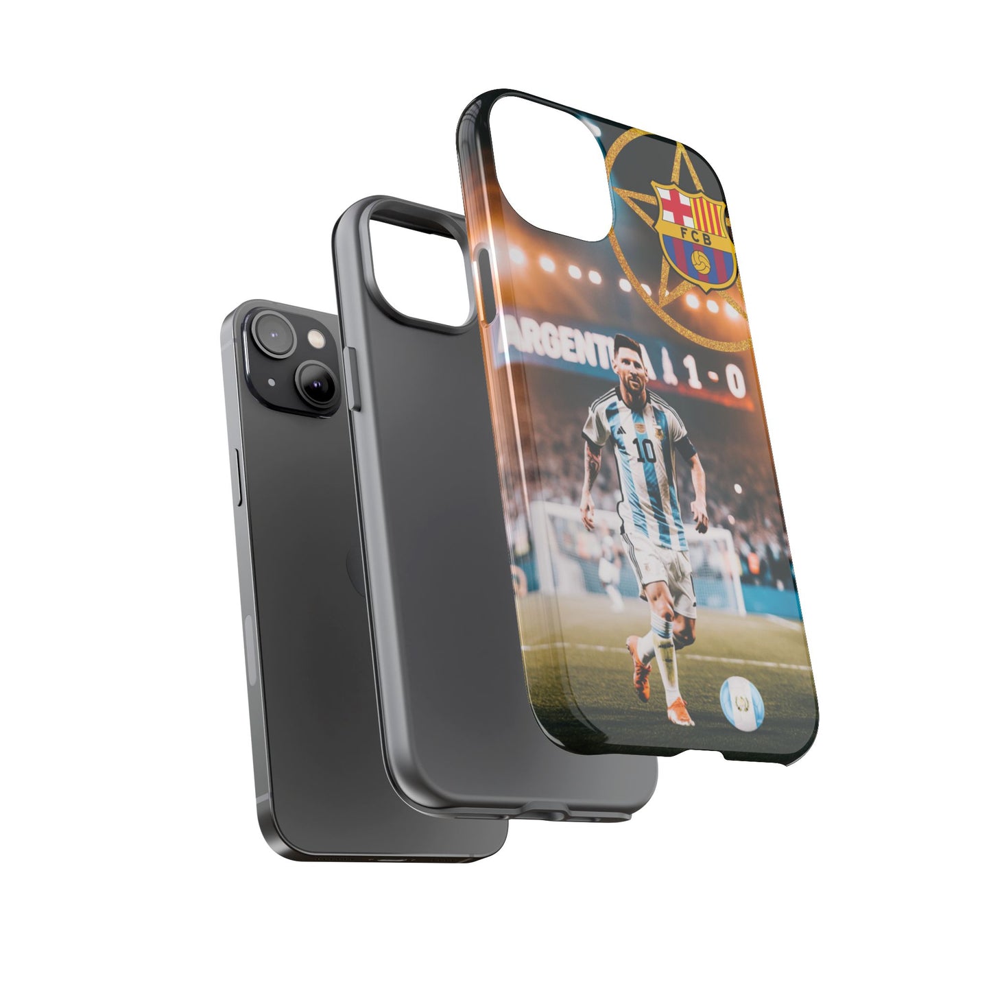 "Messi con el escudo del FC Barcelona: Funda edición Especial"