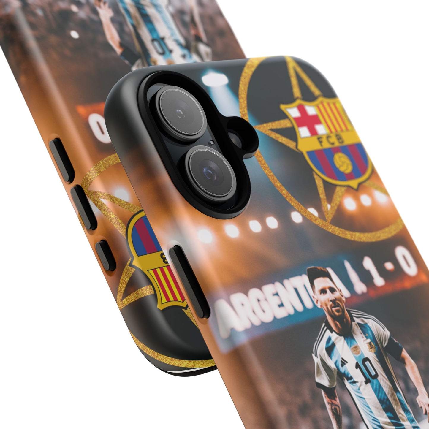 "Messi con el escudo del FC Barcelona: Funda edición Especial"