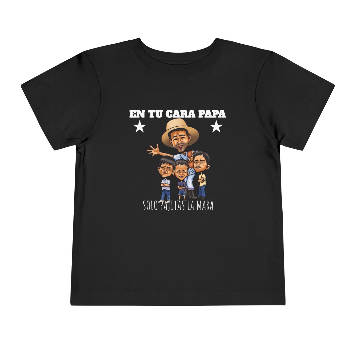 Toddler Short Sleeve Tee - Fun 'En Tu Cara Papa' Graphic T-Shirt, Kid's Birthday Gift, Playful Casual Wear, Summer Outing, Cute Family Tees